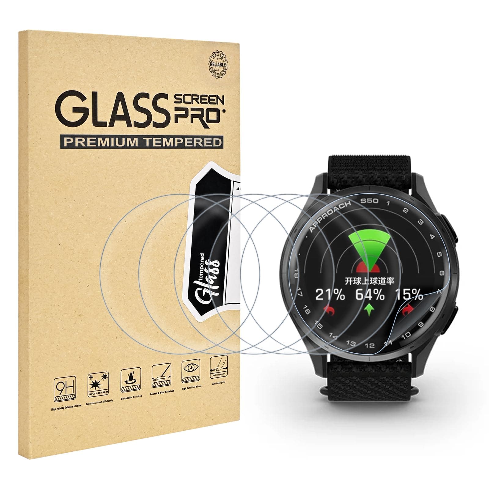 EasEasy 6 Pack Compatible for Garmin Approach S50/S44 Screen Protector Clear, HD Ultra-Thin Flexible TPU [Not Glass] with Anti-scratch Protector for garmin s50/s44 Protective Film