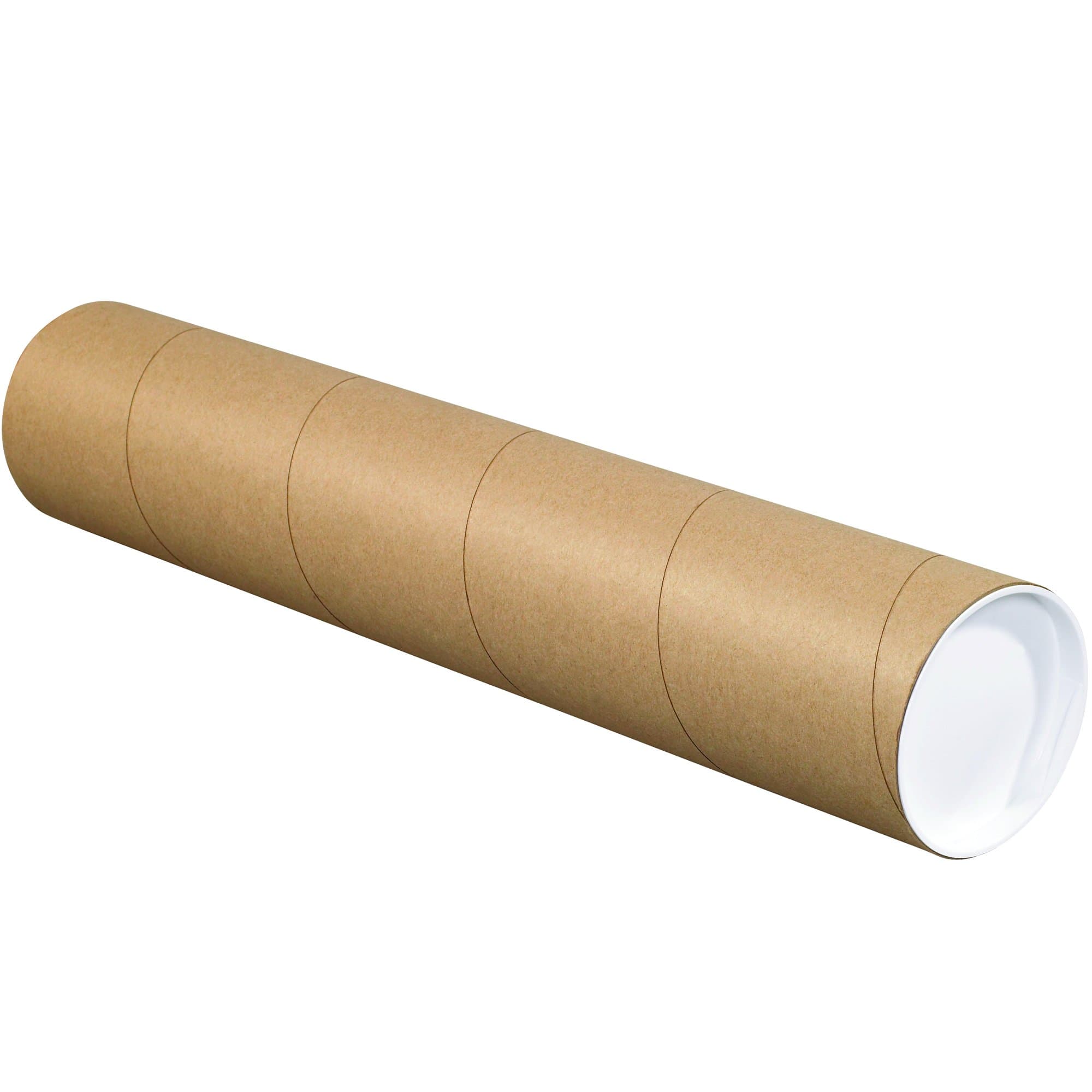 Partners Brand PP4030K Mailing Tubes with Caps, 4" x 30", Kraft (Pack of 15)