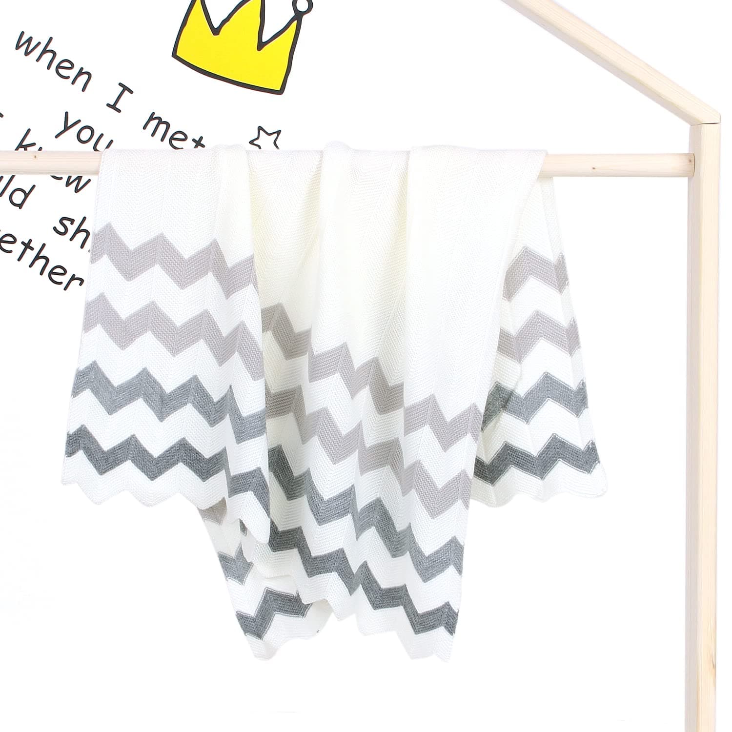 mimixiong Knitted Baby Blanket Toddler Blanket for Boys and Girls (Pink-2)