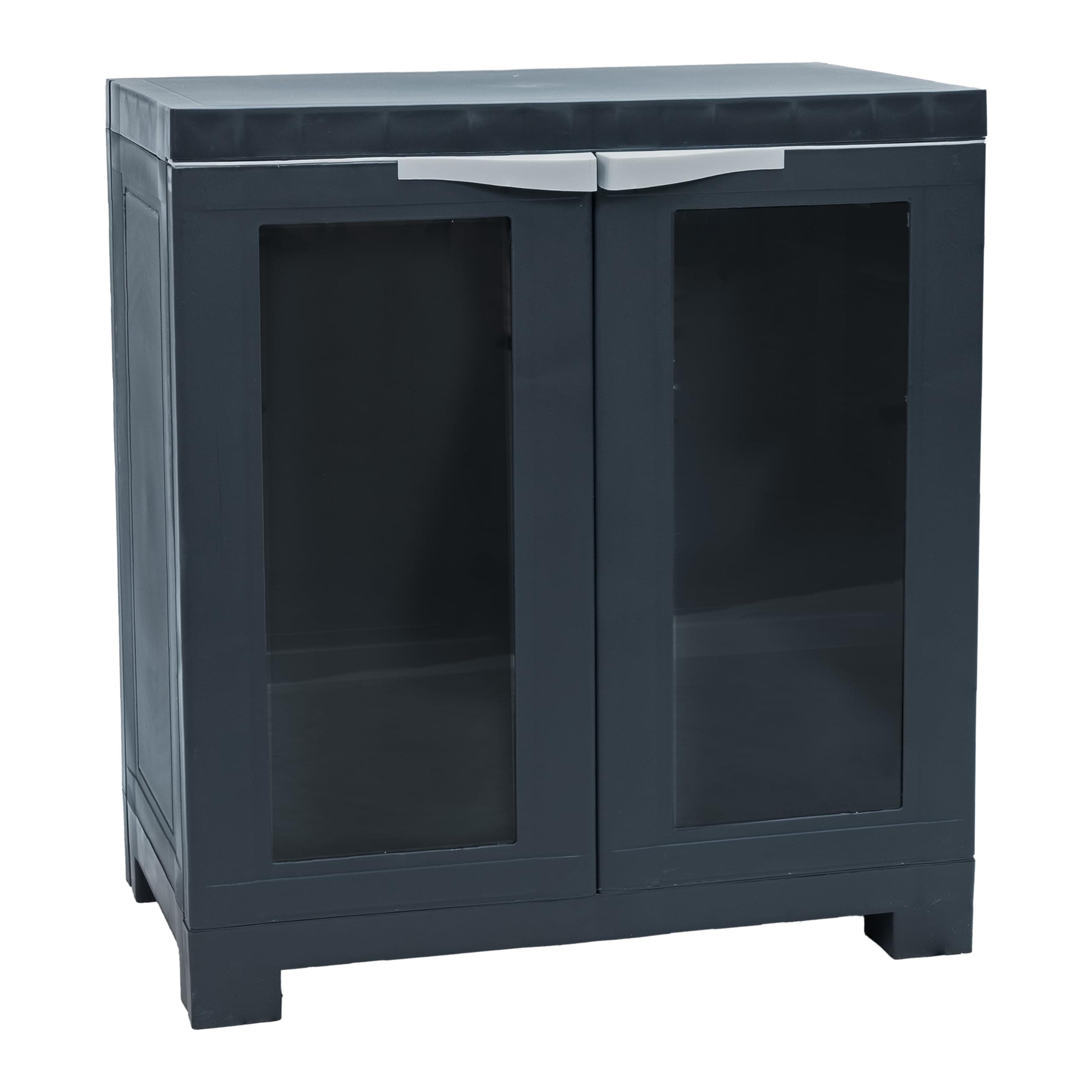 Sunnydaze 25.5" Garage Storage Cabinet with Adjustable Shelf, Charcoal