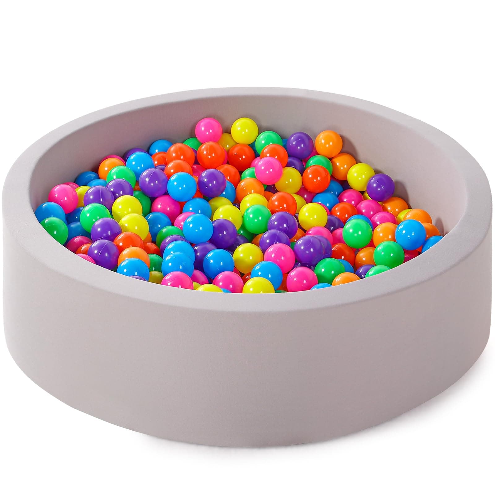 YAVAYI Ball Pits for Toddlers, Grey Kids Play Tent Ball Pool, No Balls