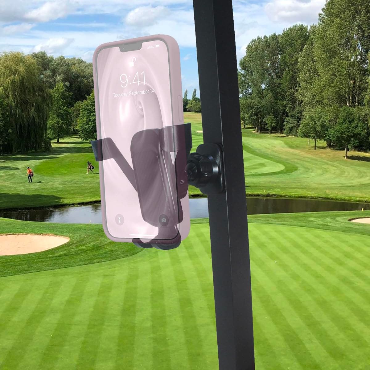 HKOO Golf Cart Magnetic Phone Mount Holder for iPhone/Galaxy/Google Pixel - Fit EZGO, Club Car, Yamaha, ICON, Advanced EV, Upgrade Quick Release &One-Handed Pick and Place