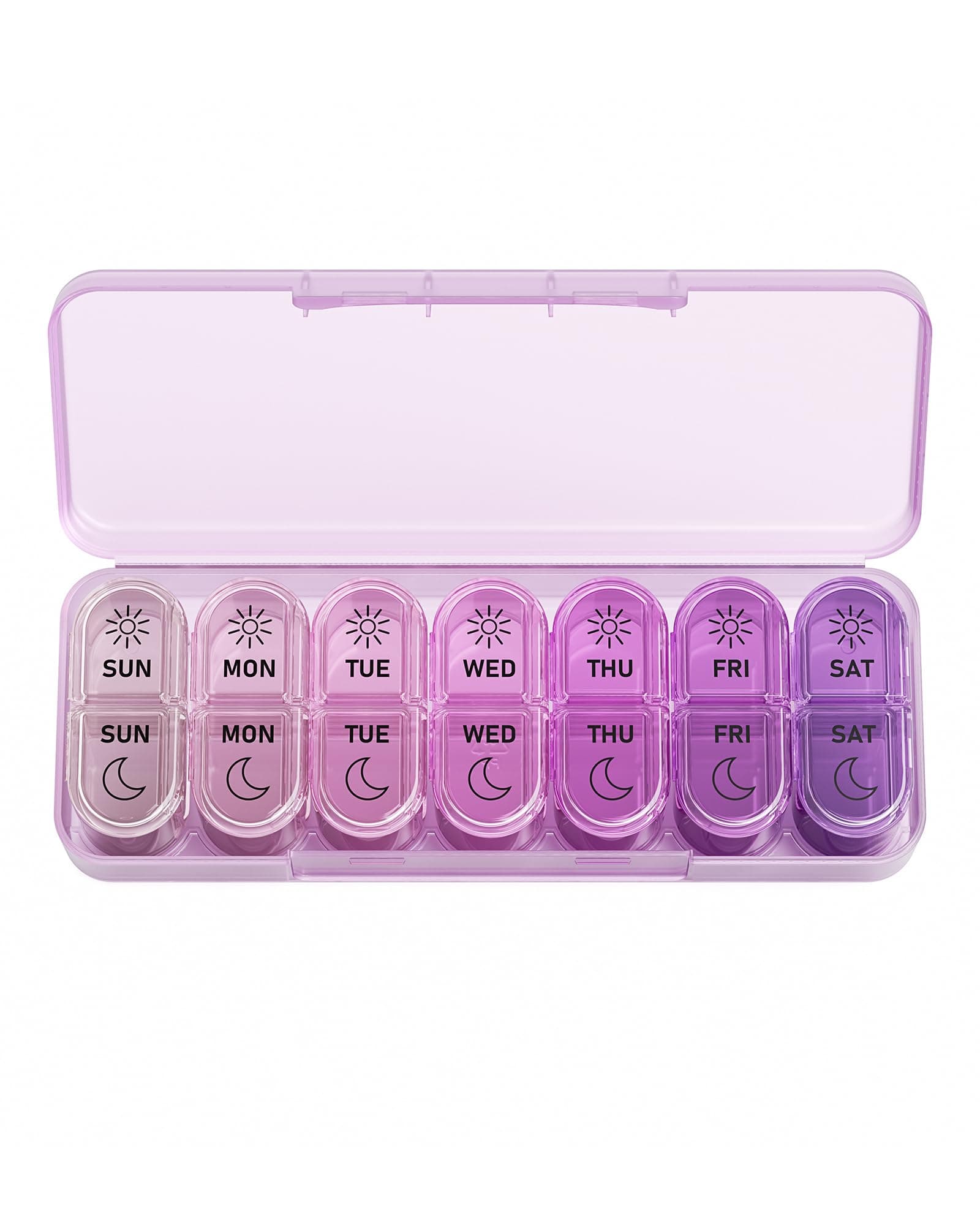 Daviky Weekly Pill Organizer 2 Times a Day, AM PM Pill Box 7 Day
