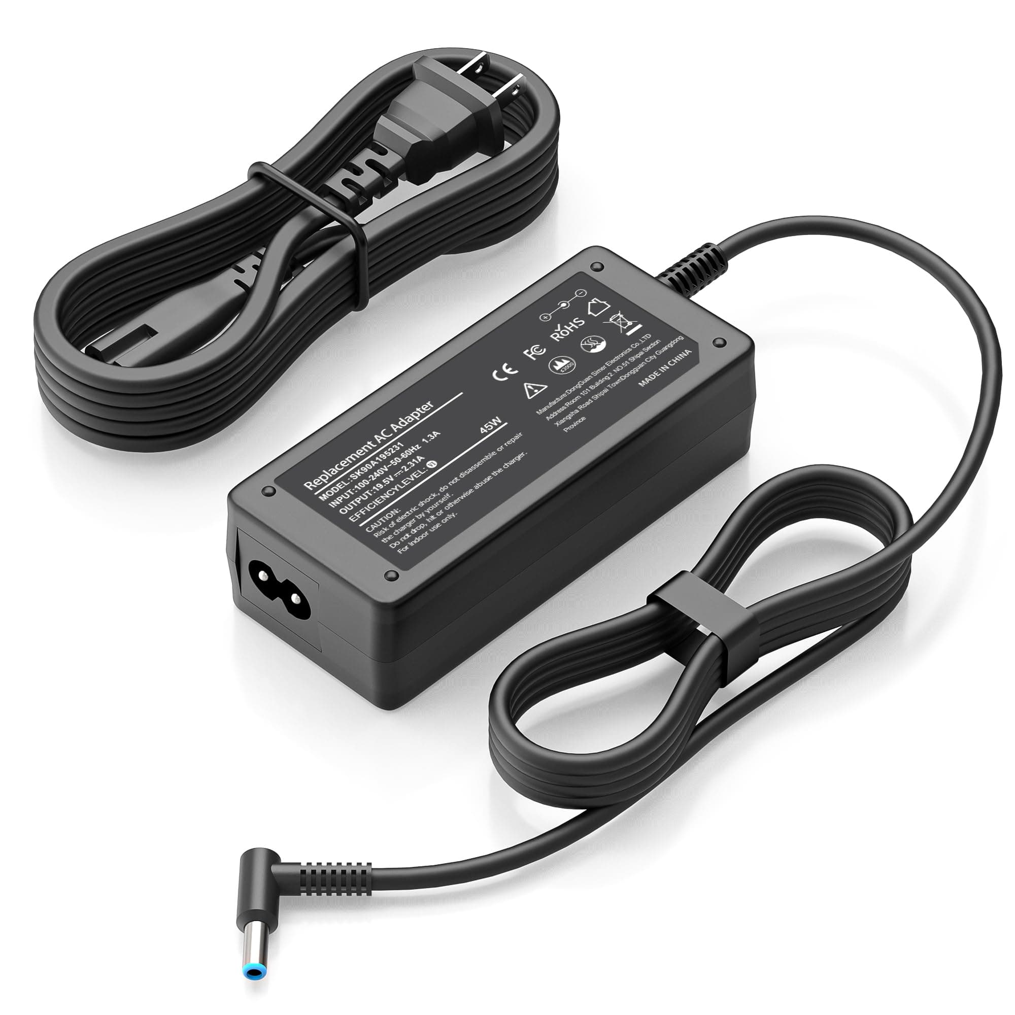 INEDARAT 45W Laptop Charger Smart Blue Tip for HP Pavilion Envy EliteBook