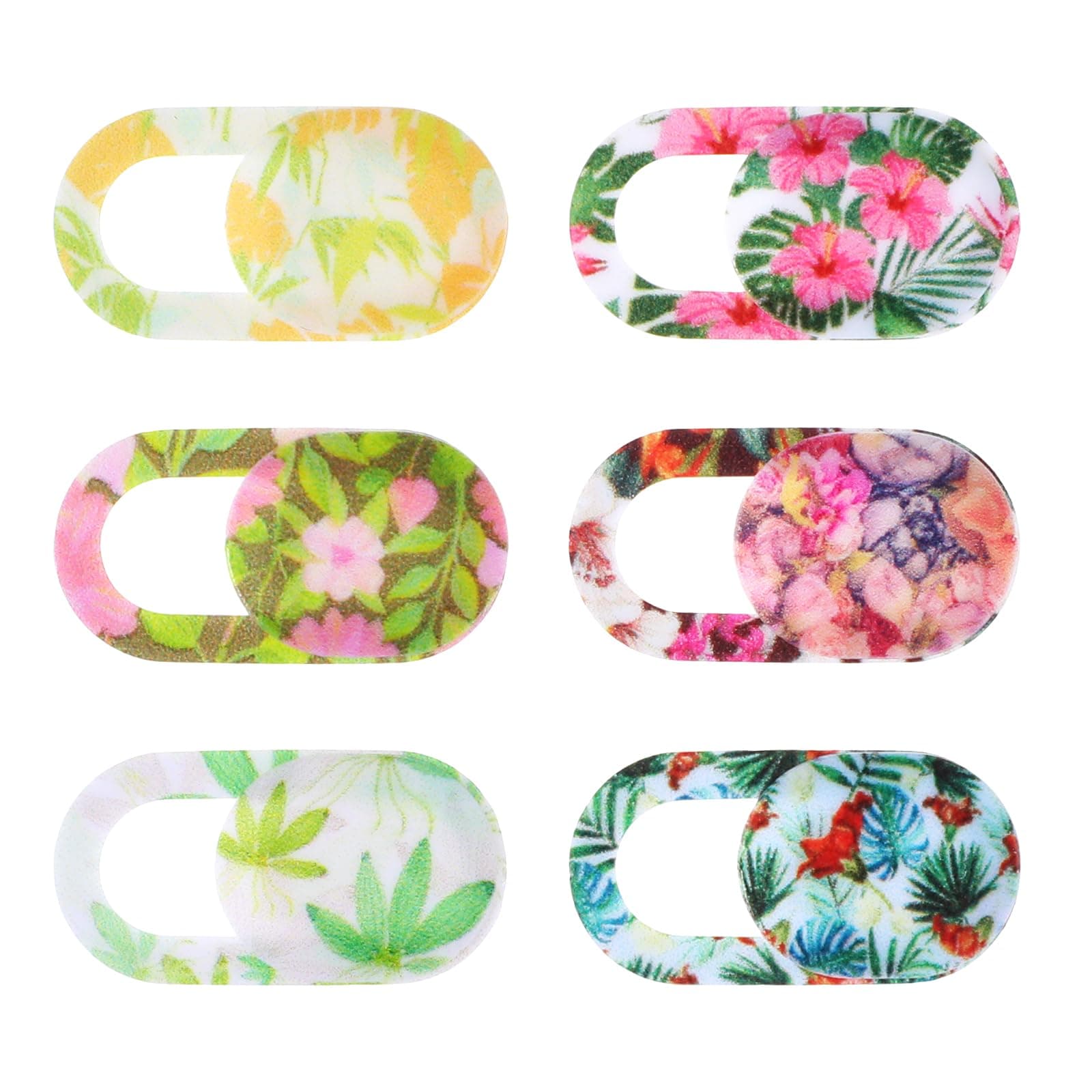 JIEYAO Pack of 6 Webcam Covers, Floral Pattern Webcam Cover Slider 0.03 Inch Ultra Thin Laptop Camera Cover Web Camera Cover for Computer Laptop Smartphone PC Mobile Phone Accessories Protection Your