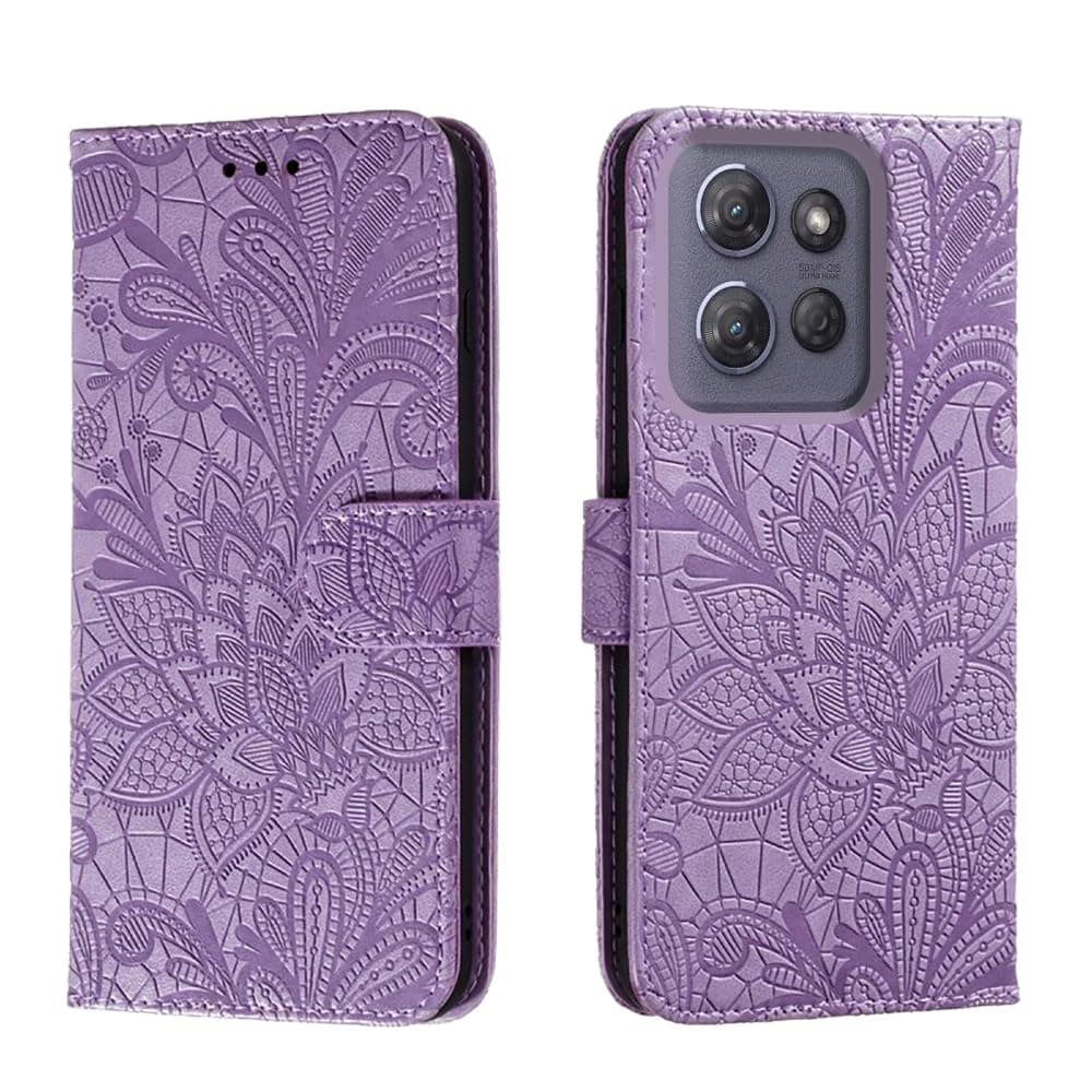 shingtomua for Motorola Moto G Power 2025 Case Wallet with Holder Kickstand Magnetic Soft Leather Flip Fold Cover for Moto G Power 5G 2025 (L-Purple)