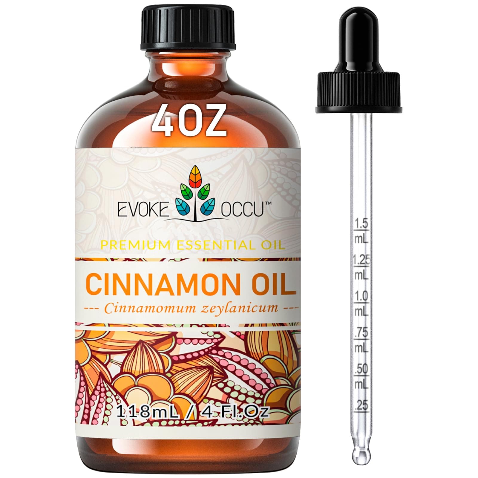EVOKE OCCU Cinnamon Essential Oil for Massage, Skin Care & Aromatherapy