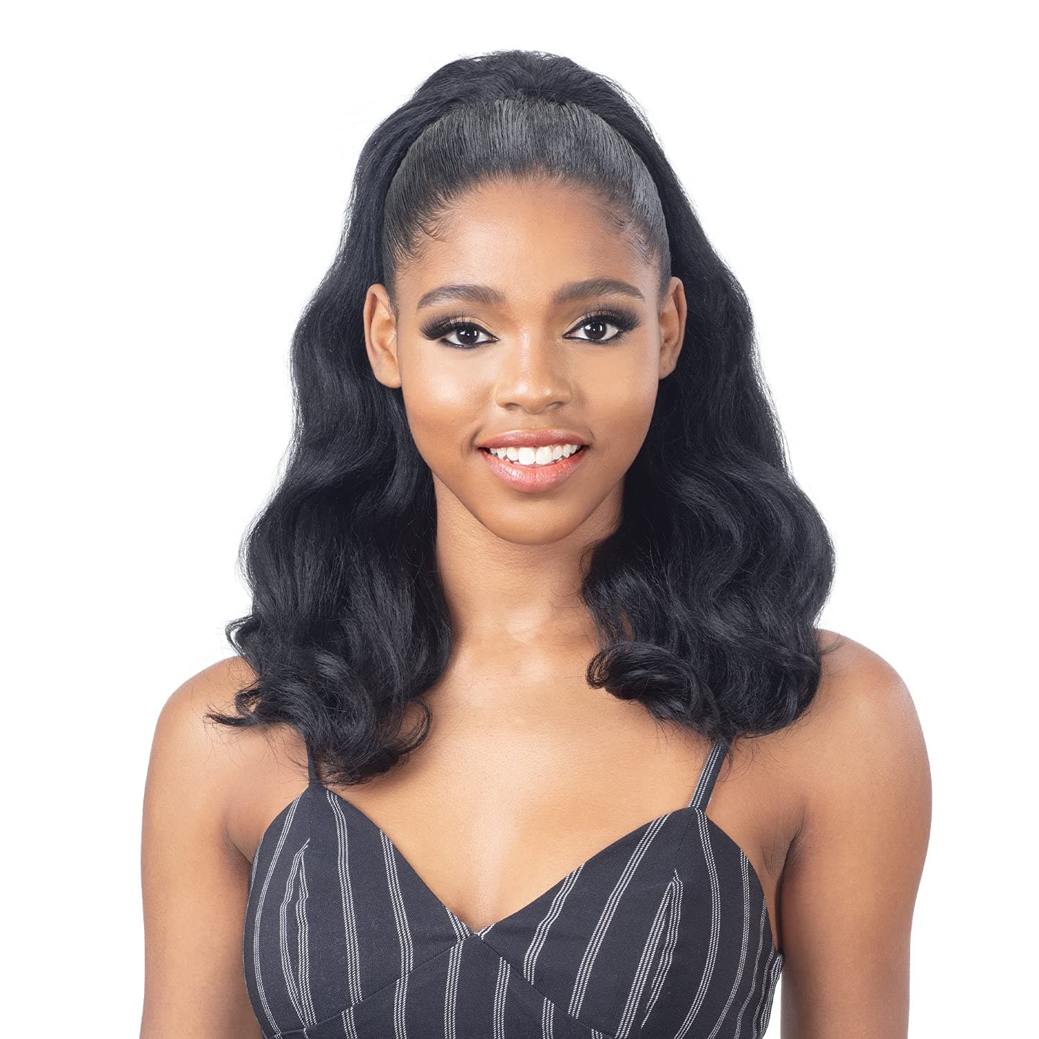 Freetress Equal Natural Me Synthetic Ponytail - NATURAL LOOSE WAVE (1B Off Black)