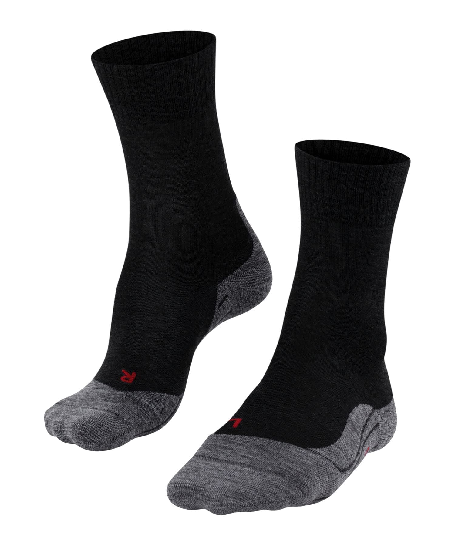 FALKE Mens Tk5 Wander M Wool Thin Anti-blister Hiking Socks, Black Black-Mix 3010, 5.5-7.5 EU