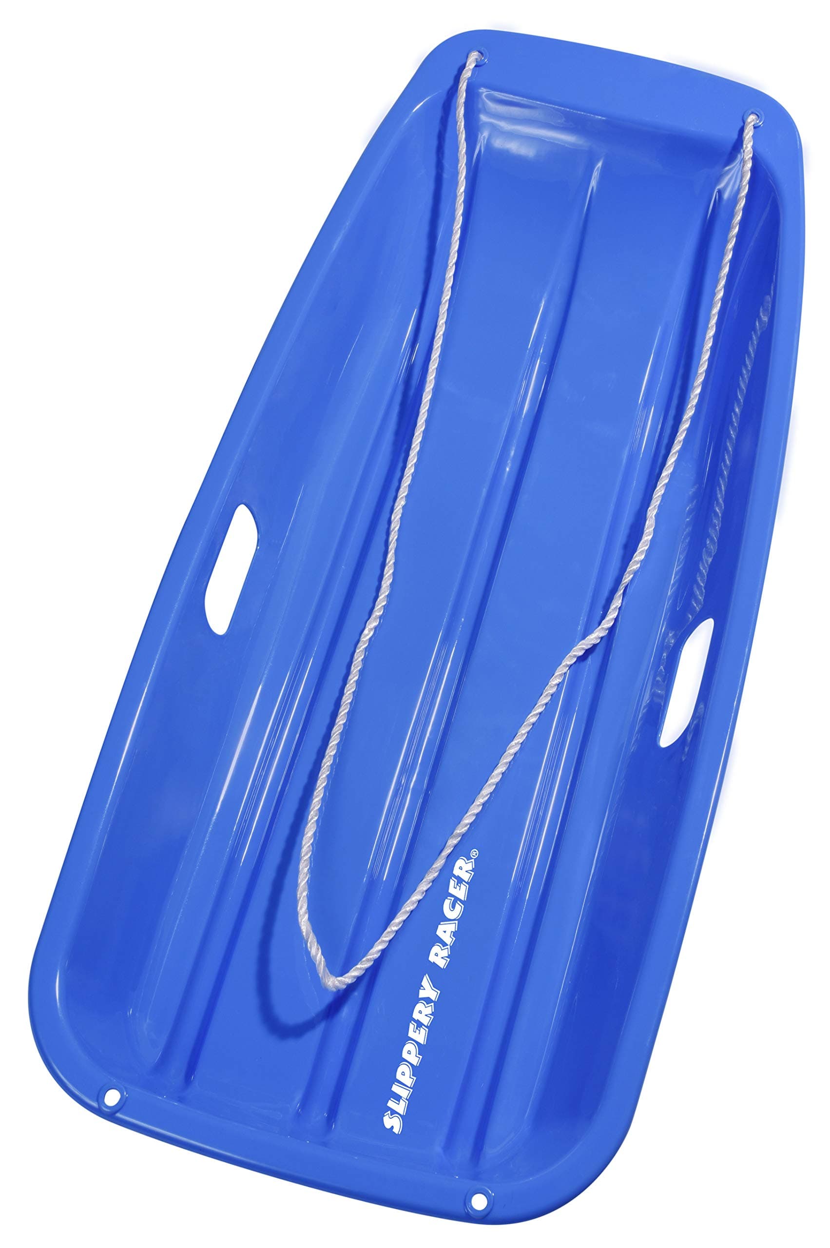 Slippery Racer Downhill Sprinter Flexible Kids Toddler Plastic Cold-Resistant Toboggan Snow Sled with Pull Rope and Handles -35 Inch (Blue, 1 Pack)