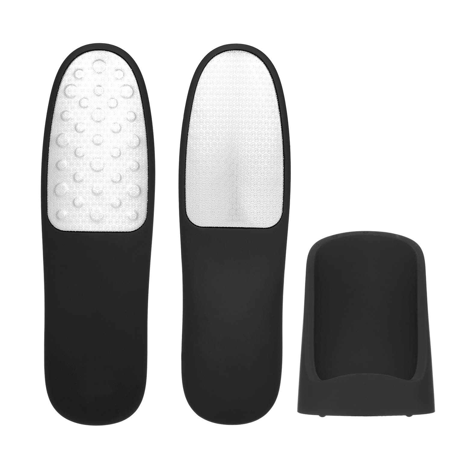 YUANKEECE Professional Double Sided Foot File, Coarse and Medium Grit, for Callus Removal and Smoothing, Ergonomic Handle, Metal Construction, Includes Holder