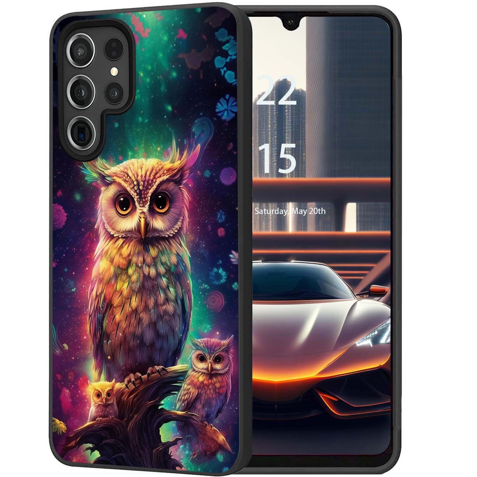 DHEEBFWE for Samsung Galaxy S25 Ultra Case,Slim Shock-Absorption Anti-Scratch Soft Shell Cover,Unique Cute Owl Design