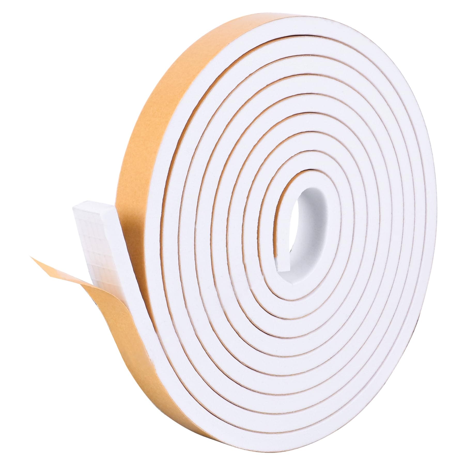 Self Adhesive Foam Tape Weatherstrip - 1/2in x 1/4in x 16.5Ft High Density Foam Insulation Strips with Strong Adhesive for Door and Window Sound Isolation