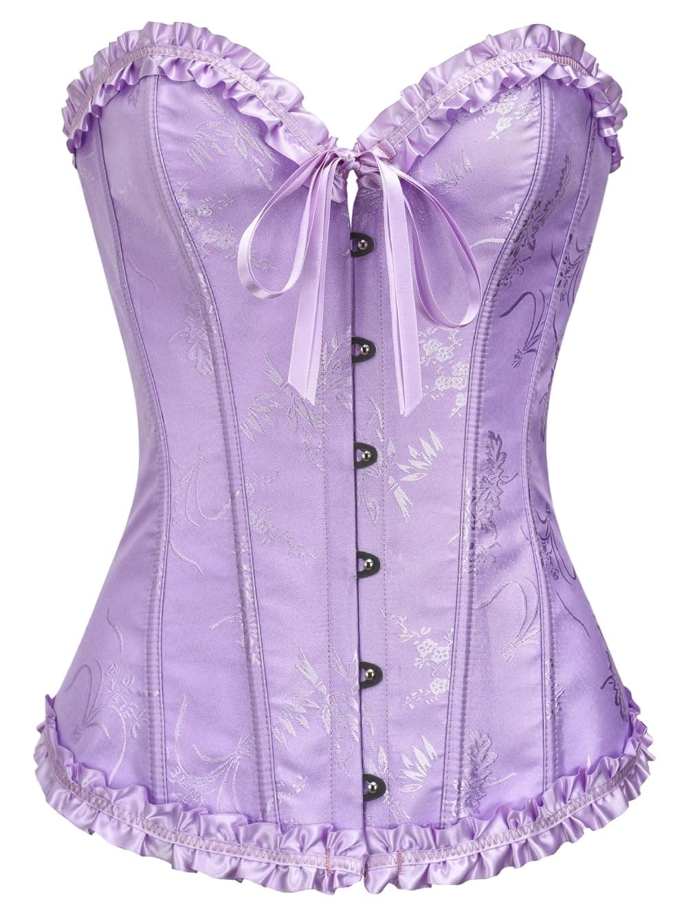 Kelvry Plus Size Sexy Bridal Lingerie Bustier Boned Corset + G-String