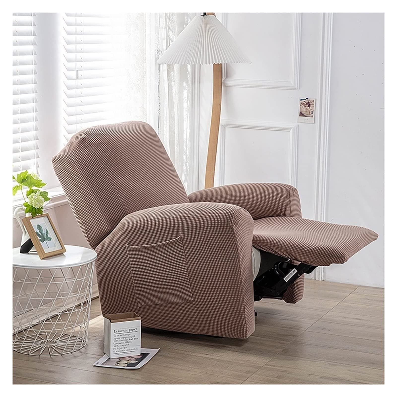 Sofa Slipcovers Recliner Chair Covers Velvet Stretch Sofa Covers For Recliners Single 2 3 Seater Sofa Cover,Couch Settee Covers, For Electric Recliner Protector For Chair ( Color : #42 , Size : 1 Seat