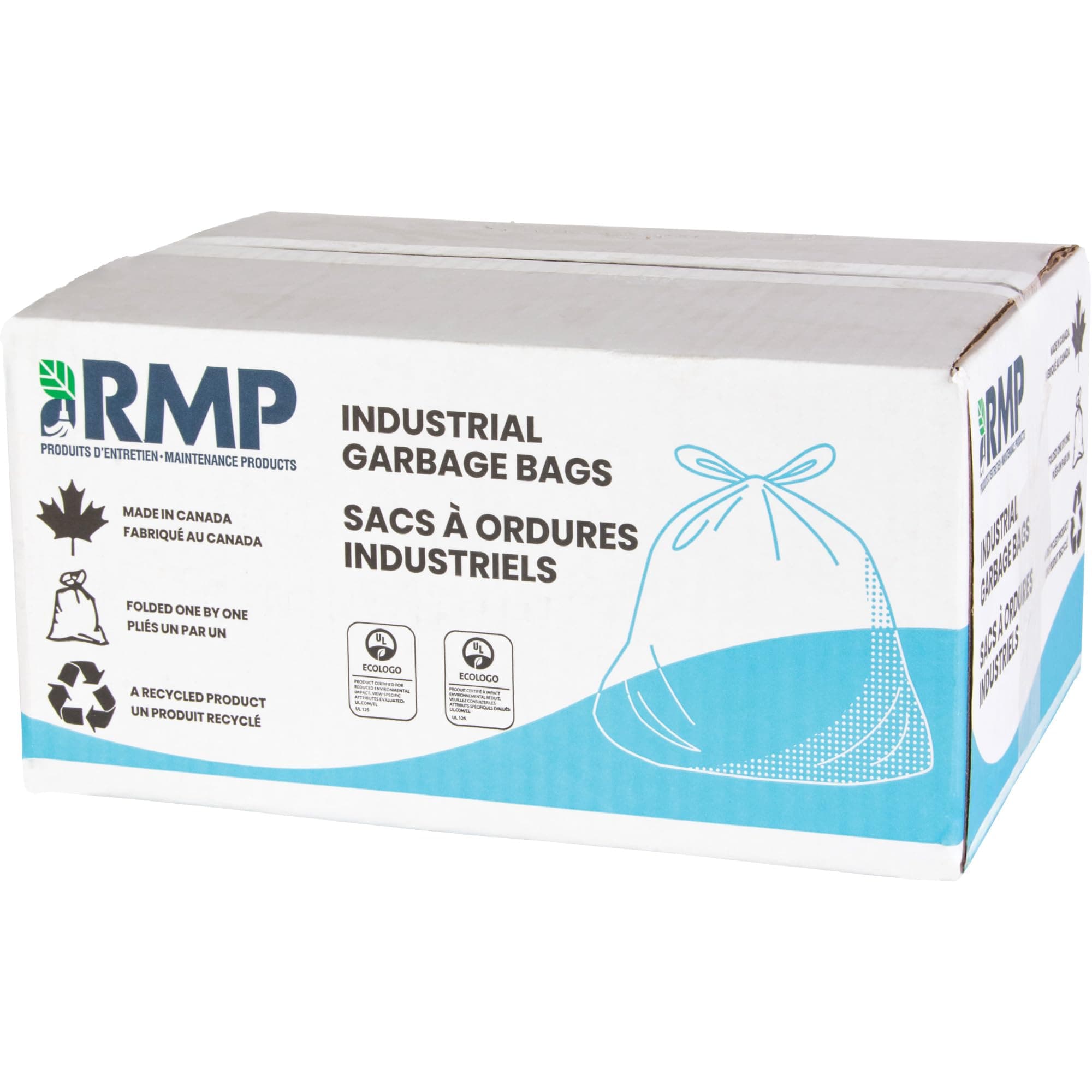 RMP Maintenance Products - Industrial Garbage Bags, Strong, 26" W x 36" L, 0.9 mils, Clear, 45 L (12 Gal.) Capacity Box of 200
