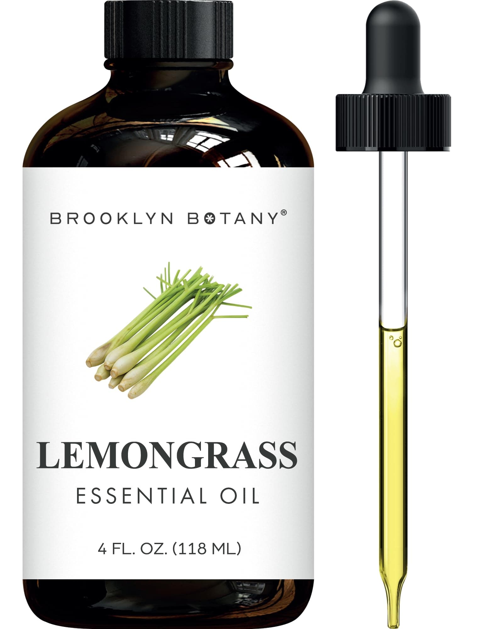 Brooklyn Botany Lemongrass Essential Oil - Huge 118 ml