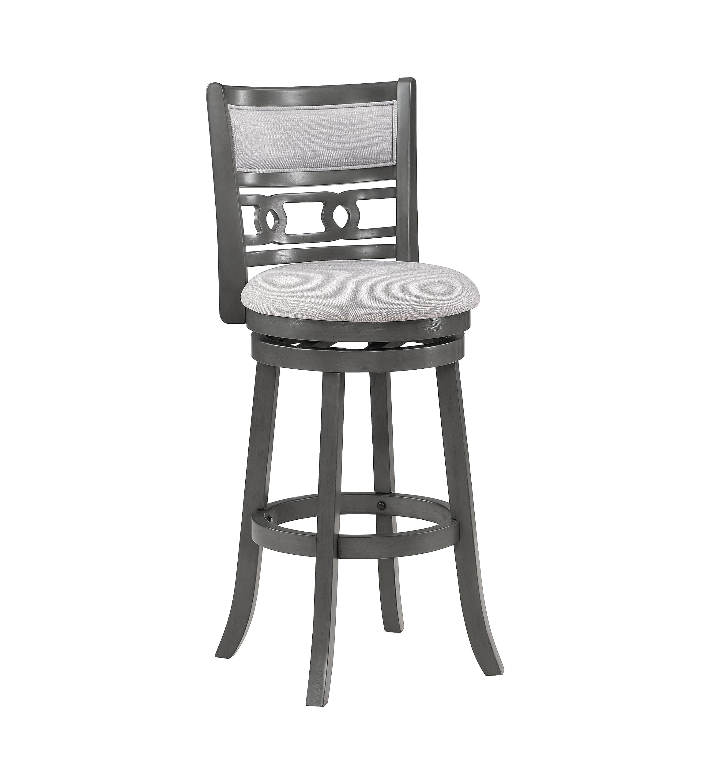 New Classic Furniture Gia 29" Swivel Barstool-Gray W/Gray Fabric Seat