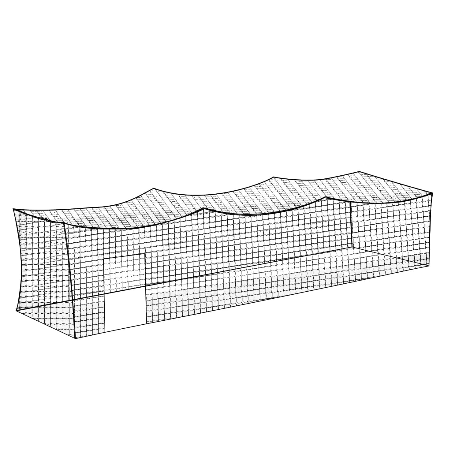 Aoneky 10x10x70ft Baseball Softball Batting Cage Netting, Durable Nylon Practice Training Net for Backyard Garage Use (Net Only, Frame Not Included)