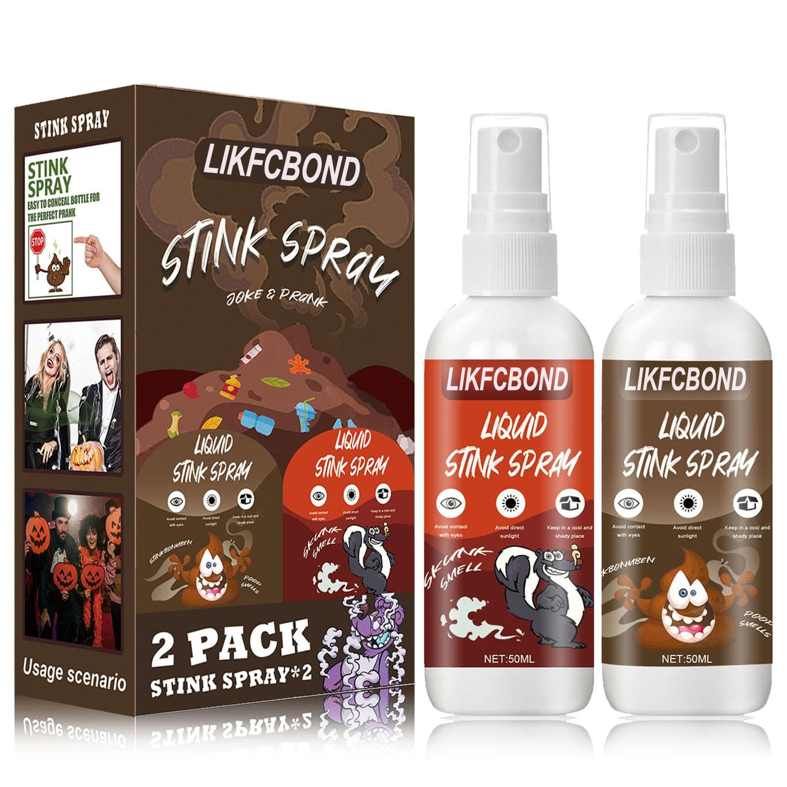 LIKFCBOND Prank Spray Extra Strong 2 Pack, 100ml Stinky Spray Weird Stuff