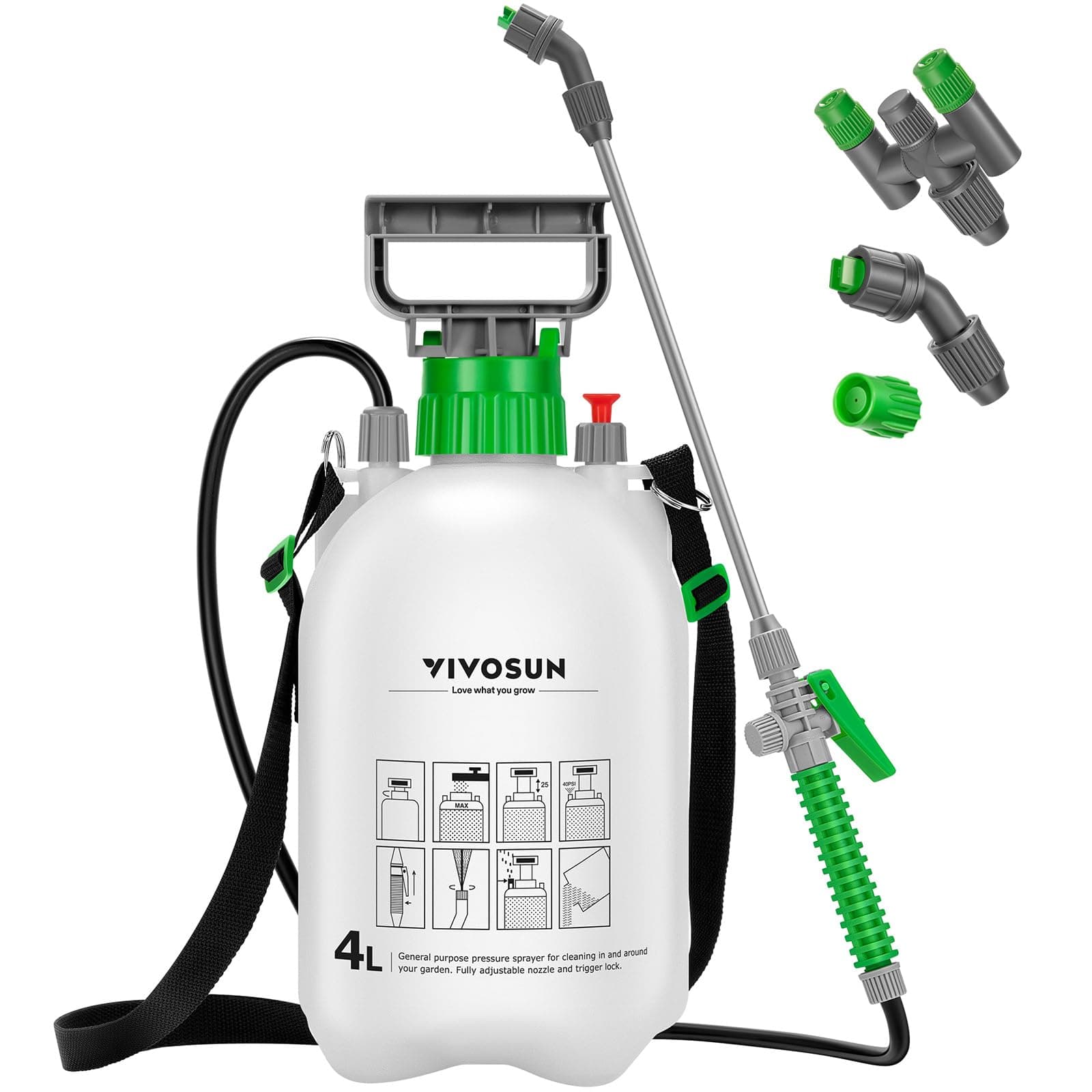 VIVOSUN 2.1 Gal/8L Pump Sprayer, Garden Water Sprayer