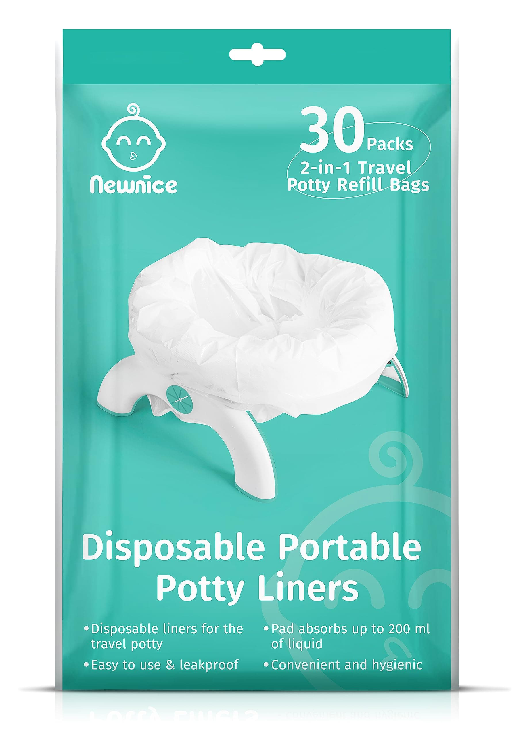 [30 Count] Newnice Disposable Potty Liners for OXO Tot 2-in-1 Go Potty