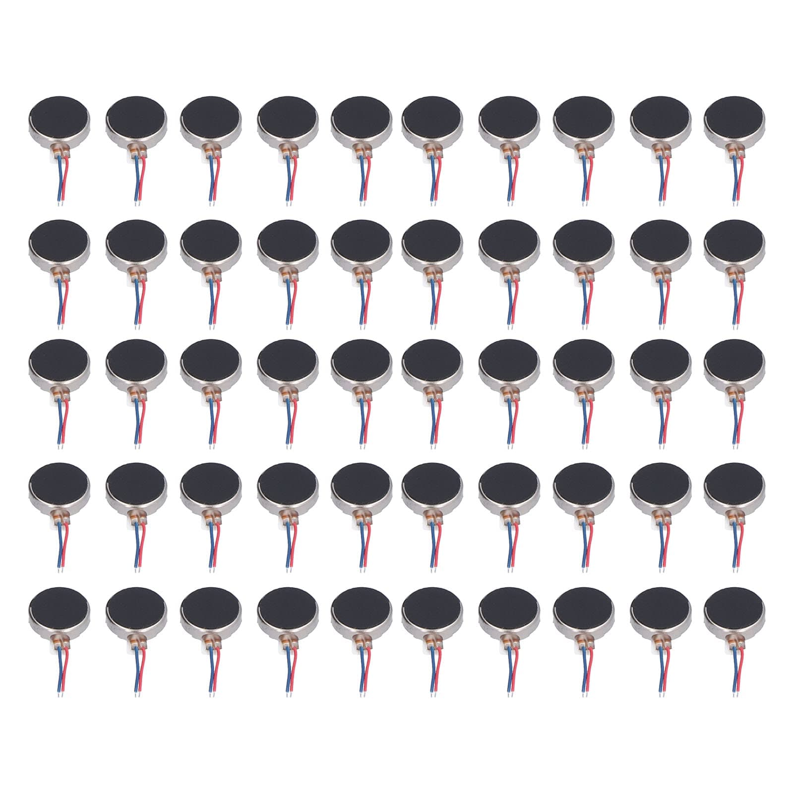 50Pcs DC 3V Mini Vibration Motors 10x2.7mm Flat Coin Type Micro Vibrating Motor for Smart Cell Phone Pager