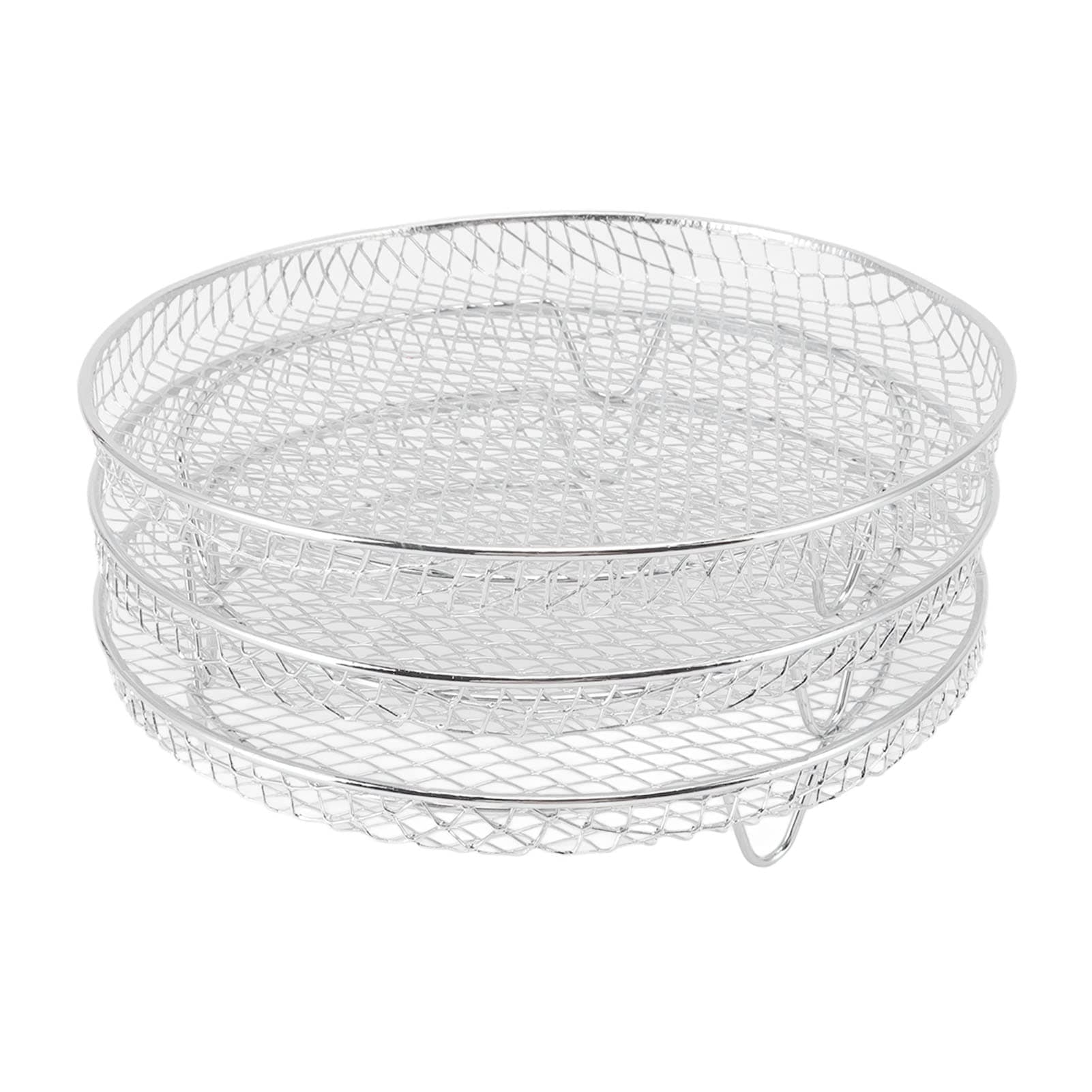 Nurnesy Air Dehydrator Racks 3PCS Air Fryer Grade Food Grade Stainless Steel Fruit Meat Meat Meat with Stackable Design for Most French Fries,