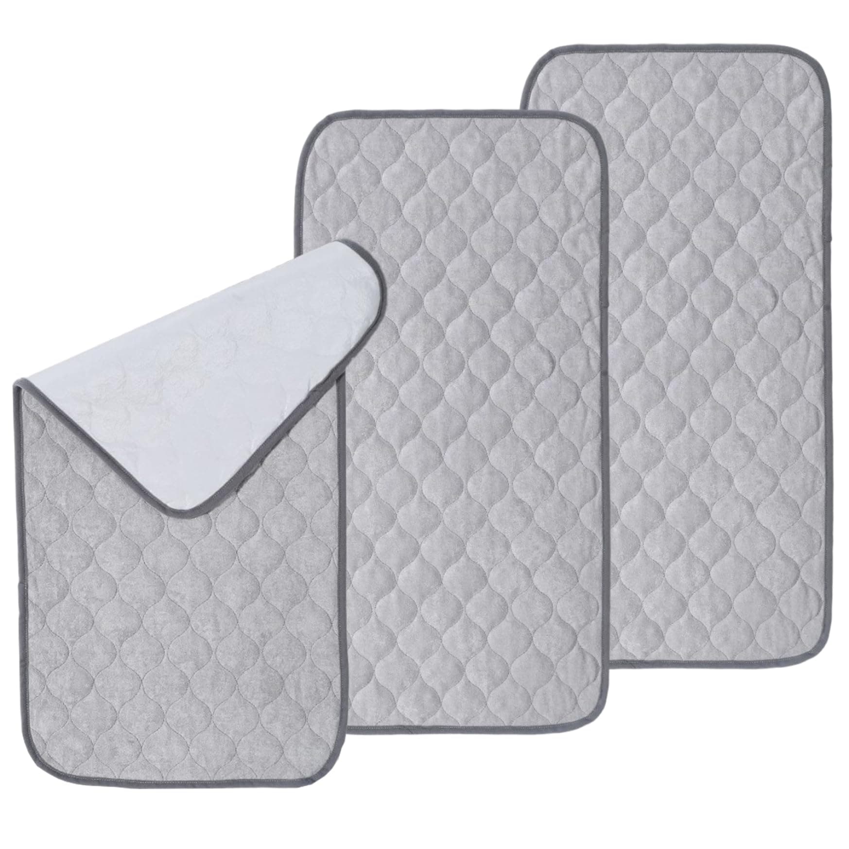 3PCS Waterproof Changing Pad Liners 27x14" Reusable Portable Diaper Changing Mat Machine Washable