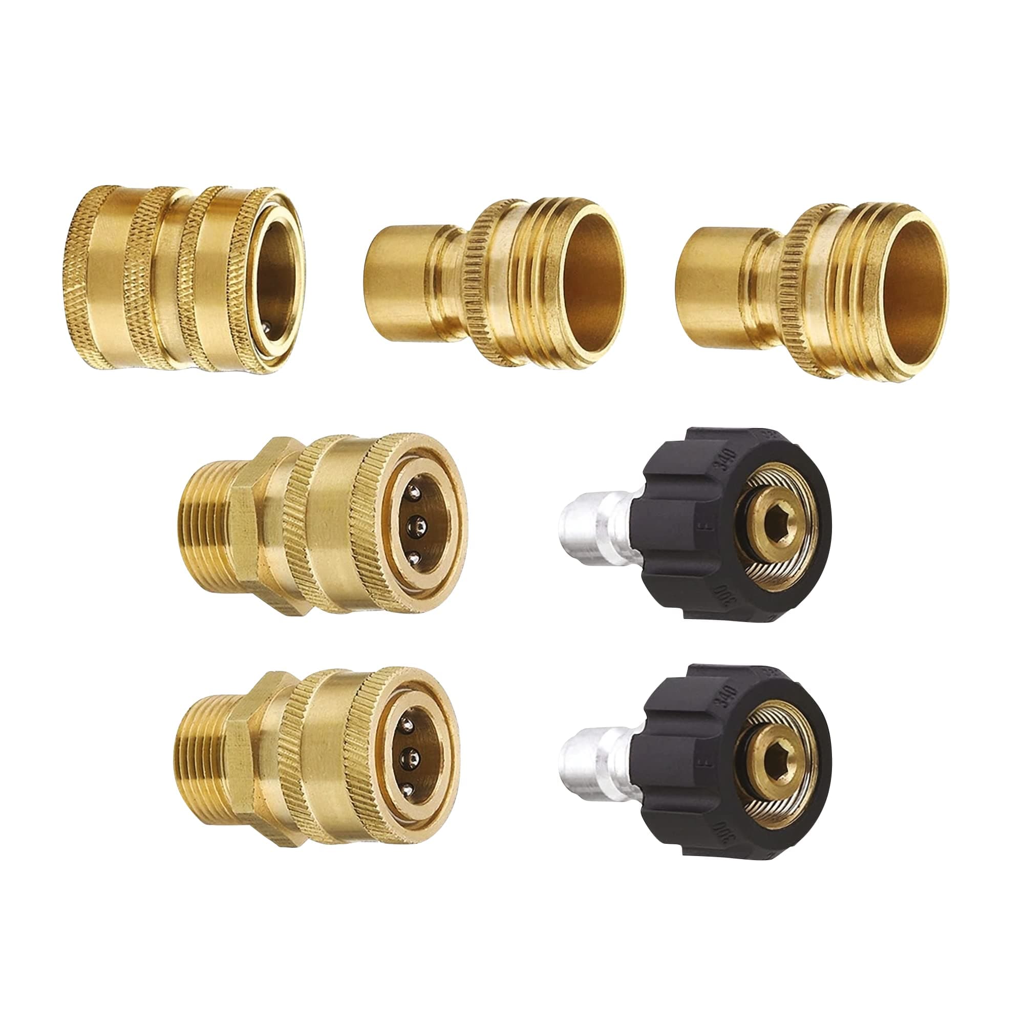 MTM Hydro 7-Piece Brass Hose Adapter Kit