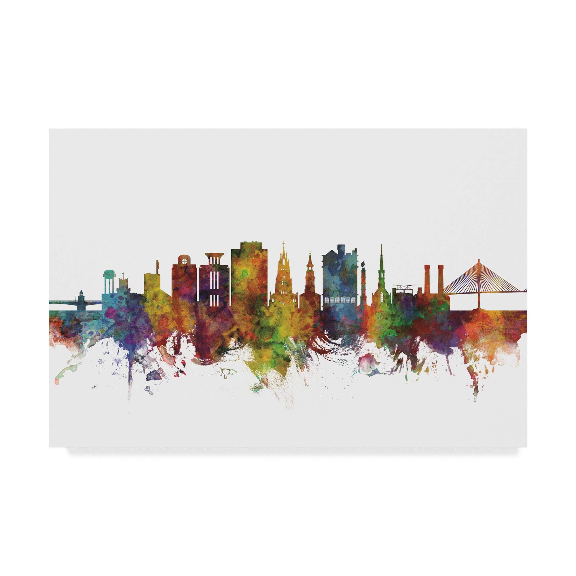 Trademark Fine Art Charleston South Carolina Skyline II by Michael Tompsett, 22x32