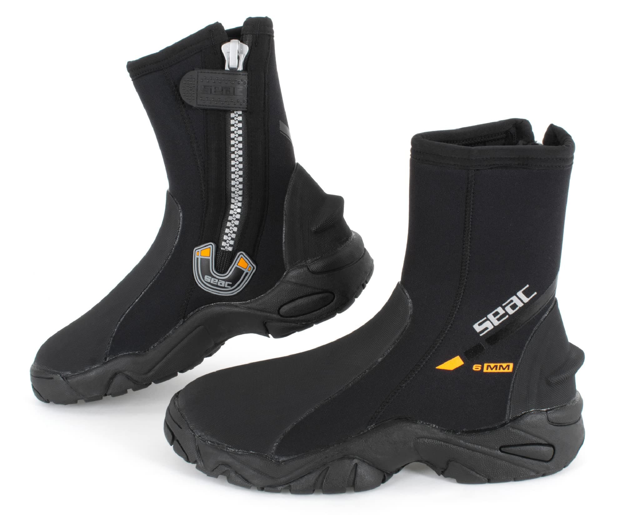 SEAC Pro HD 6mm Neoprene Wetsuit Boots with Side Zipper, X-Small