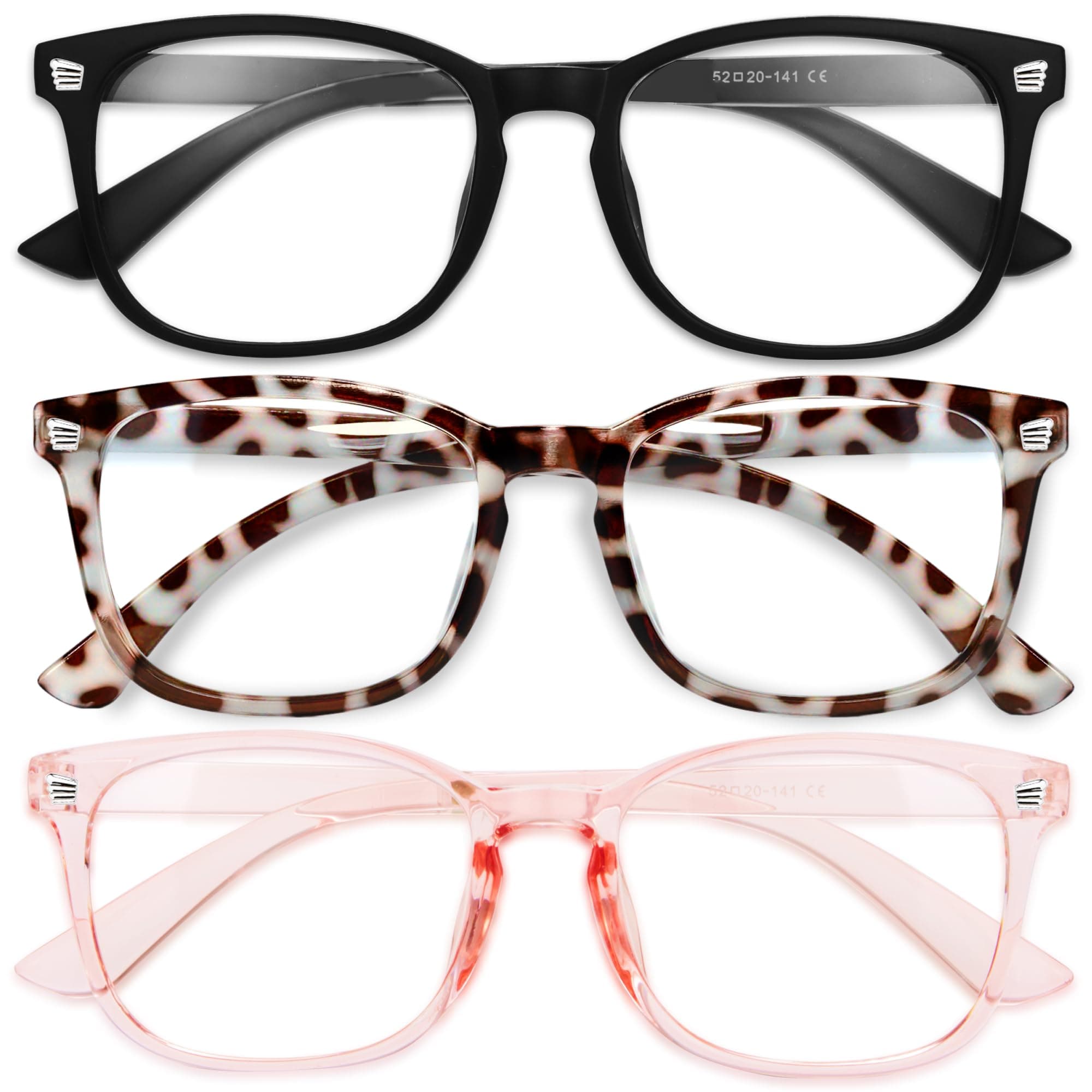 Gaoye Blue Light Blocking Glasses, Fashion Square Fake Nerd Eyewear Anti UV Ray Computer Gaming Eyeglasses Women/Men
