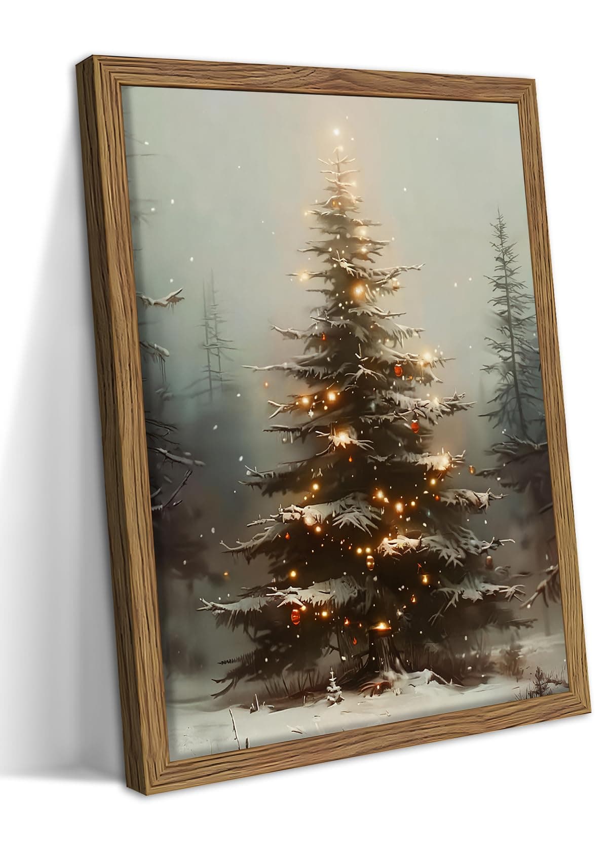 fancynew Vintage Christmas Wall Art Christmas Tree Wall Decor 12x16 Inch