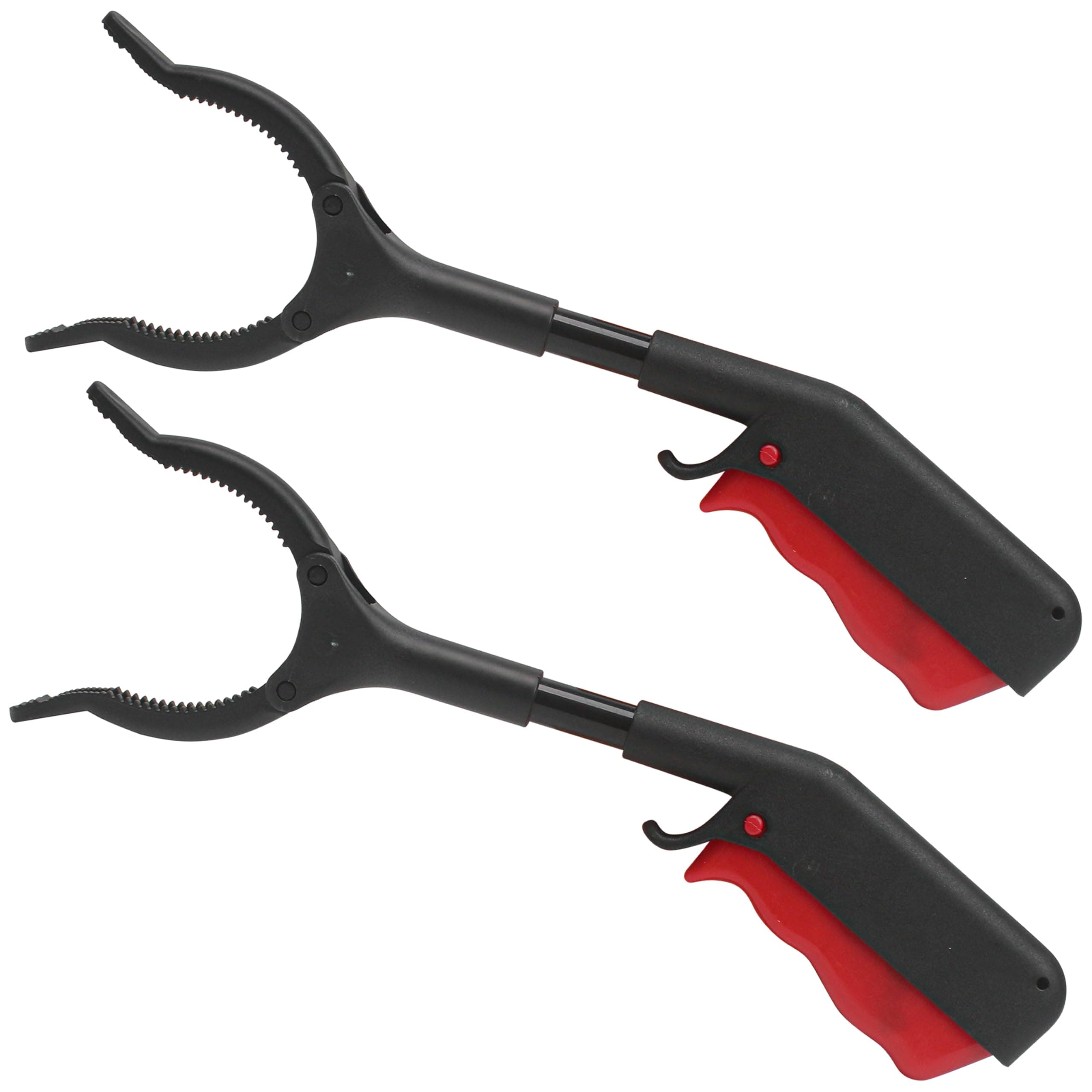 2pcs Short Grabber Reacher Tool, Mini Grabber Tool, 12 Inch Litter Picker Stick, Heavy Duty Small Extension Helping Hands Arm, Nabber Tongs for Elderly Seniors Adult Childrens Reaching Trash Objects