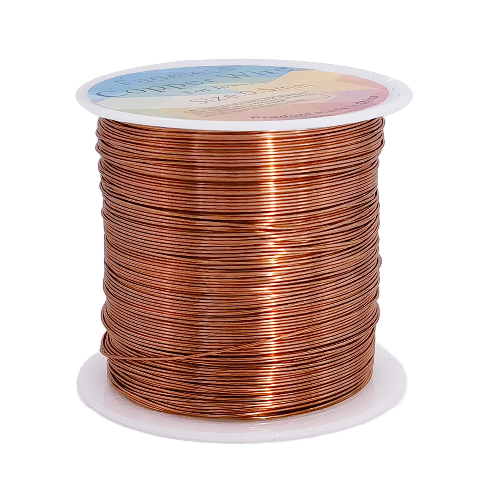 328 Feet Tarnish Resistant Copper Wires 24 Gauge/0.5mm CREATZONE Jewelry Craft Wires Beading Wire for Jewelry Making, Wire Wrapping and Crafting (Copper)