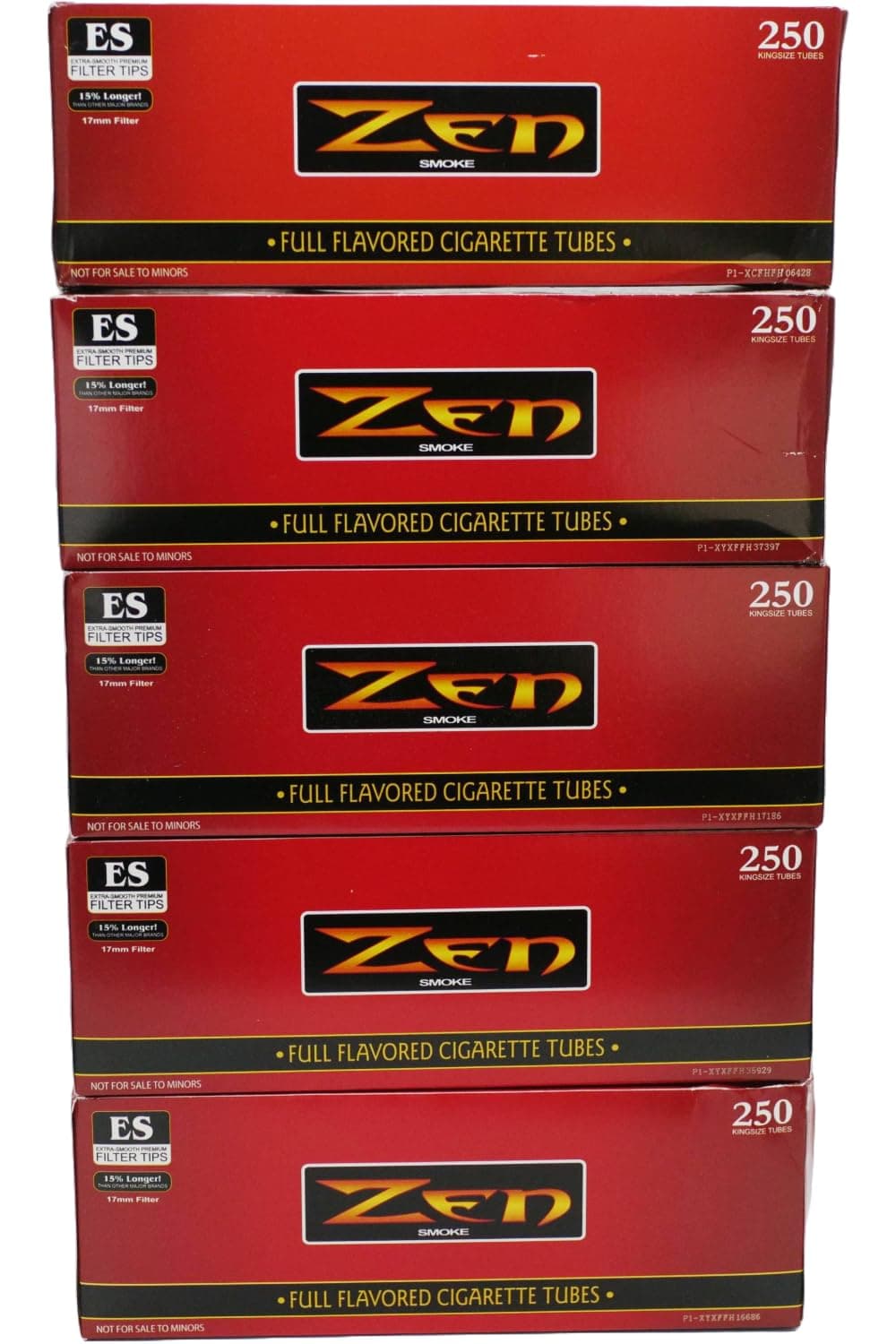 ZEN King Size Full Flavor Cigarette Tubes - -5 Boxes,1250 ct