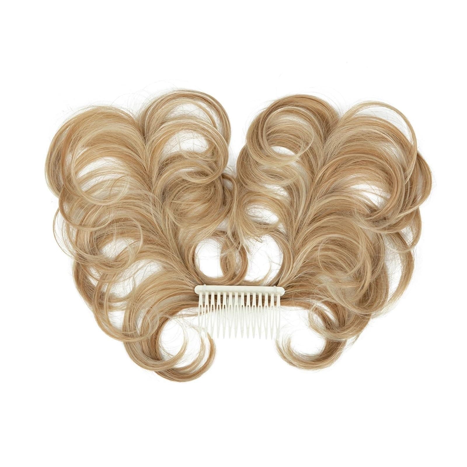 Human Hair Messy Buns Synthetic Messy Bun Hair Piece Side Comb Clip in Hair Bun Natural Straight Versatile Adjustable Styles Hairpiece for Women Bun Hair Piece(Color:27H613)
