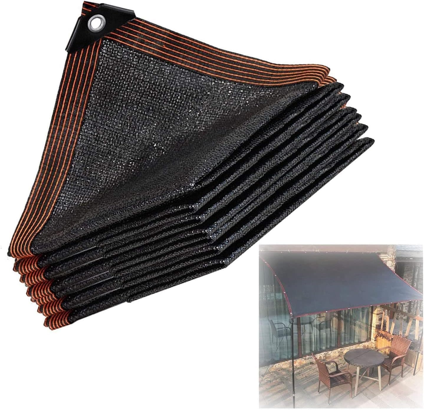 XZOTA Shade Cloth 85% Sun Shade Netting, 2x4m 3x8m 4x6m 6x10m 8x8m with Grommets Sunblock Shade, Garden Shade Mesh Net for Pergola, Patio Plants, Greenhouse, Outdoor (Size : 2mx11m(6.5ftx36ft))