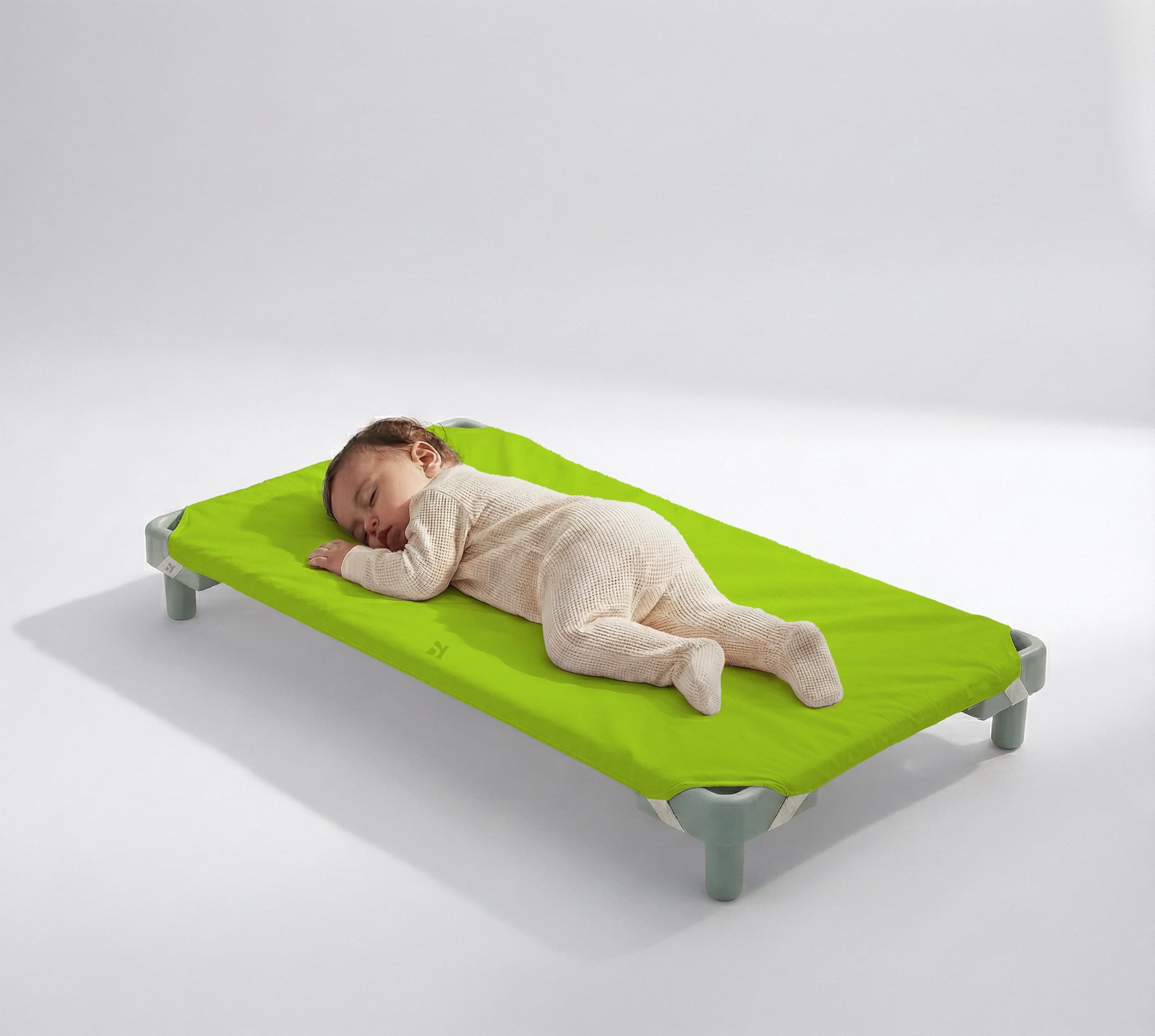 Pack of 6 Cot Sheets for Daycare Preschool Toddler Nap Time Bulk Daycare Essentials Standard Size 22 x 40 Inche Breathable Microfiber Cot Sheets with Corner Elastic Loops for Kids Infants Parrot Green