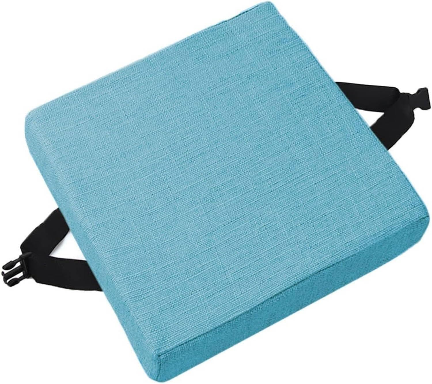 Square Stool Cushion Memory Foam Seat Cushions 12x12/16x16/14x14inch with Ties Anti-Slip Chair Cushions Outdoor Indoor Washable Chair Pad for Dining，Kitchen，Bar Chairs(Color11,18x18x3in)