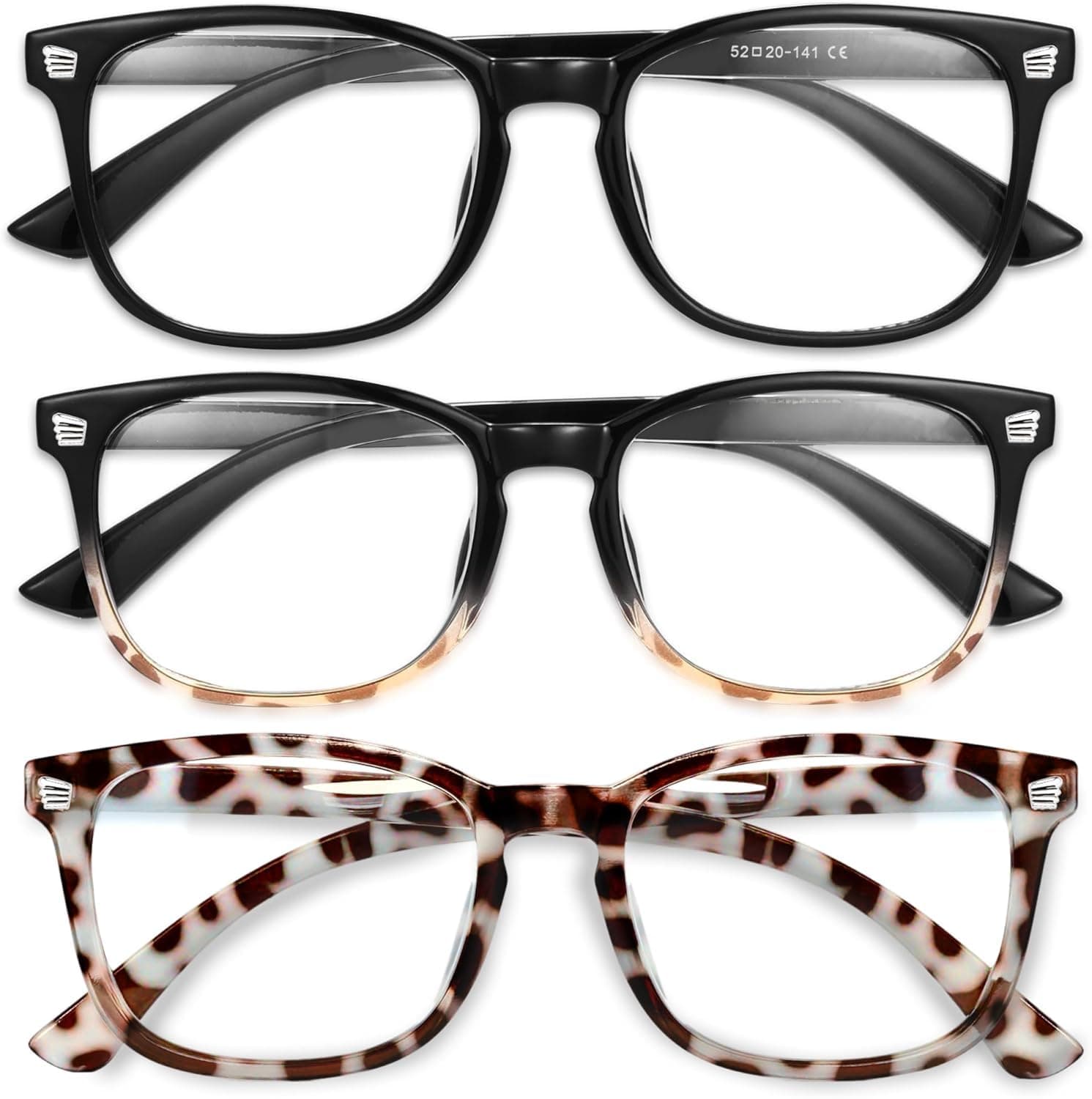 Gaoye Blue Light Blocking Glasses, Fashion Square Fake Nerd Eyewear Anti UV Ray Computer Gaming Eyeglasses Women/Men