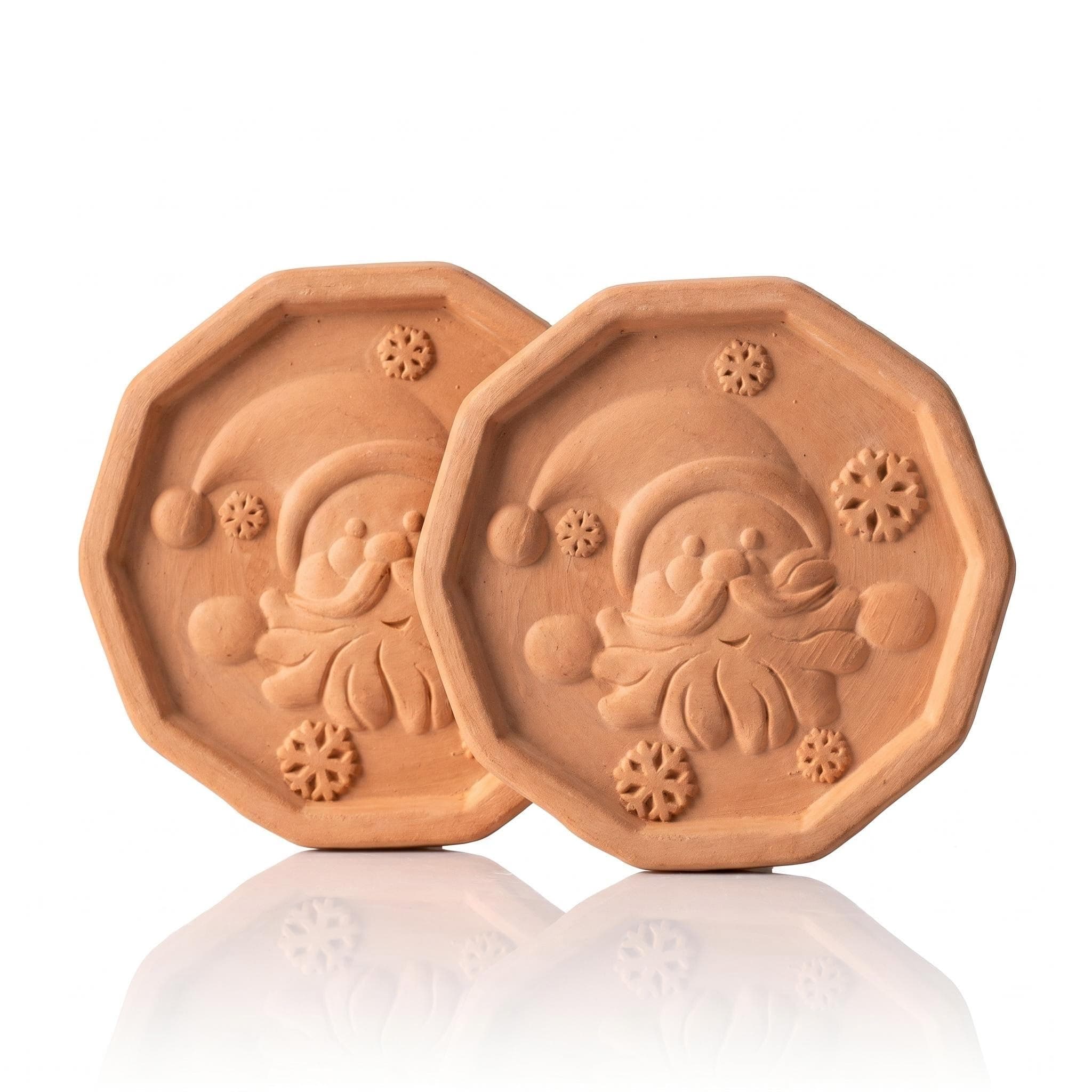 Brown Sugar Saver,2PCS Reusable Terracotta Brown Sugar Keeper Gifts for Women, Terra Cotta Softener Container Disc for Food Storage Containers Christmas Gift (Christmas)