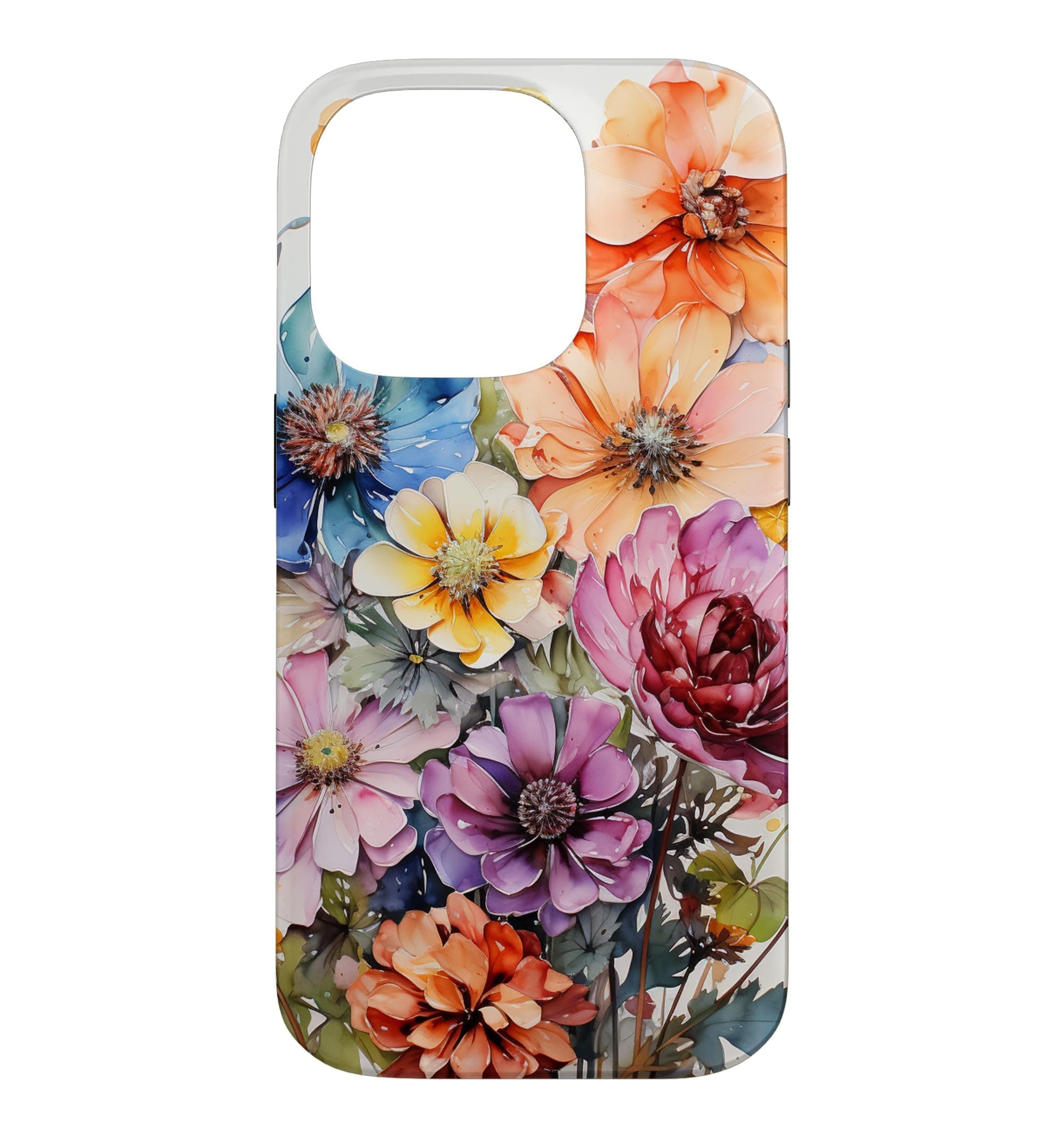 Spring Wildflowers Watercolour Flowers Spring Wildflowers Case for iPhone 14 Pro