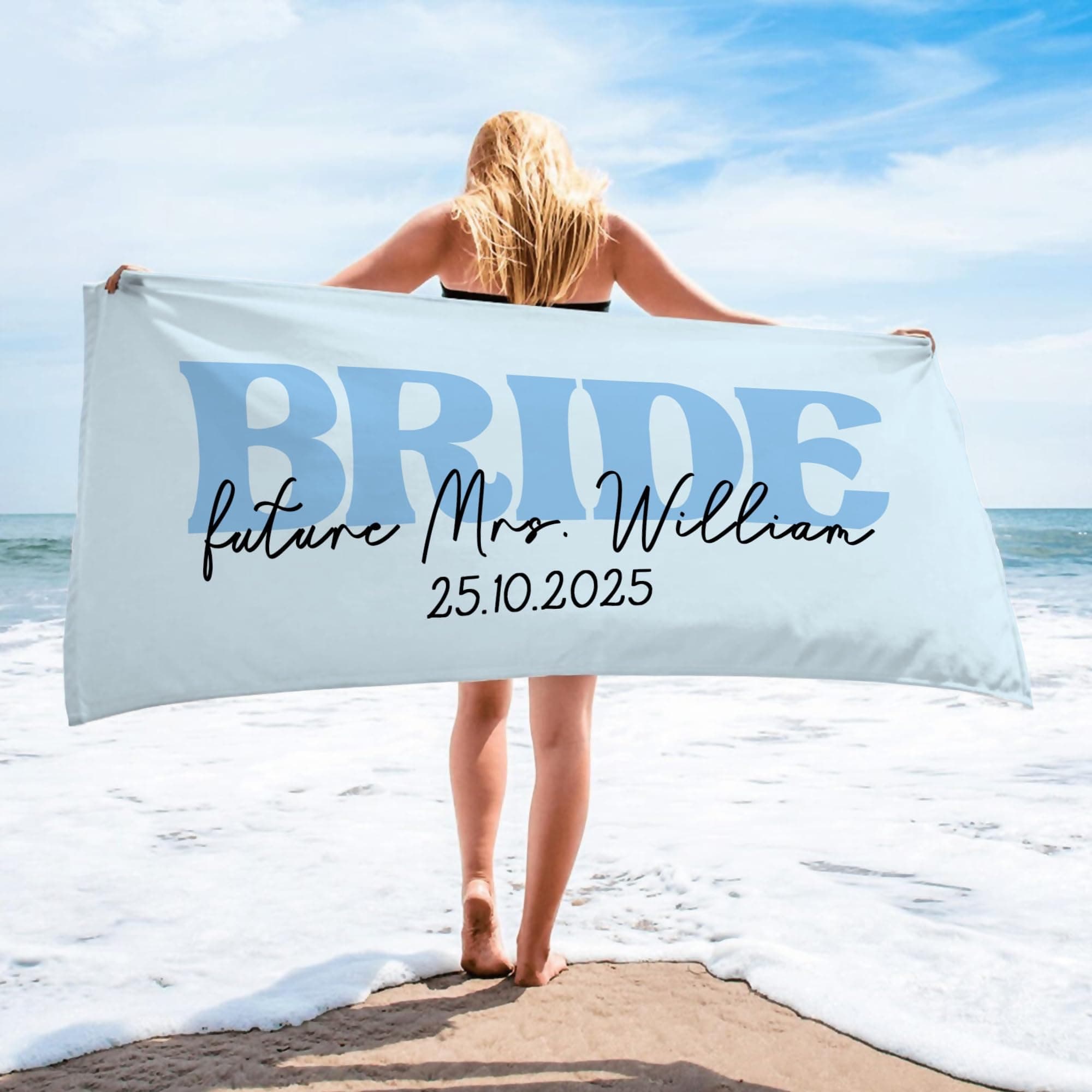 Chyduu Personalized Bride Towel Beach, Future Mrs Bride Towel, Bachelorette Gift for Bride, Bachelorette Party, Bride Beach Towel, Bride to Be Gifts, Gifts for Women