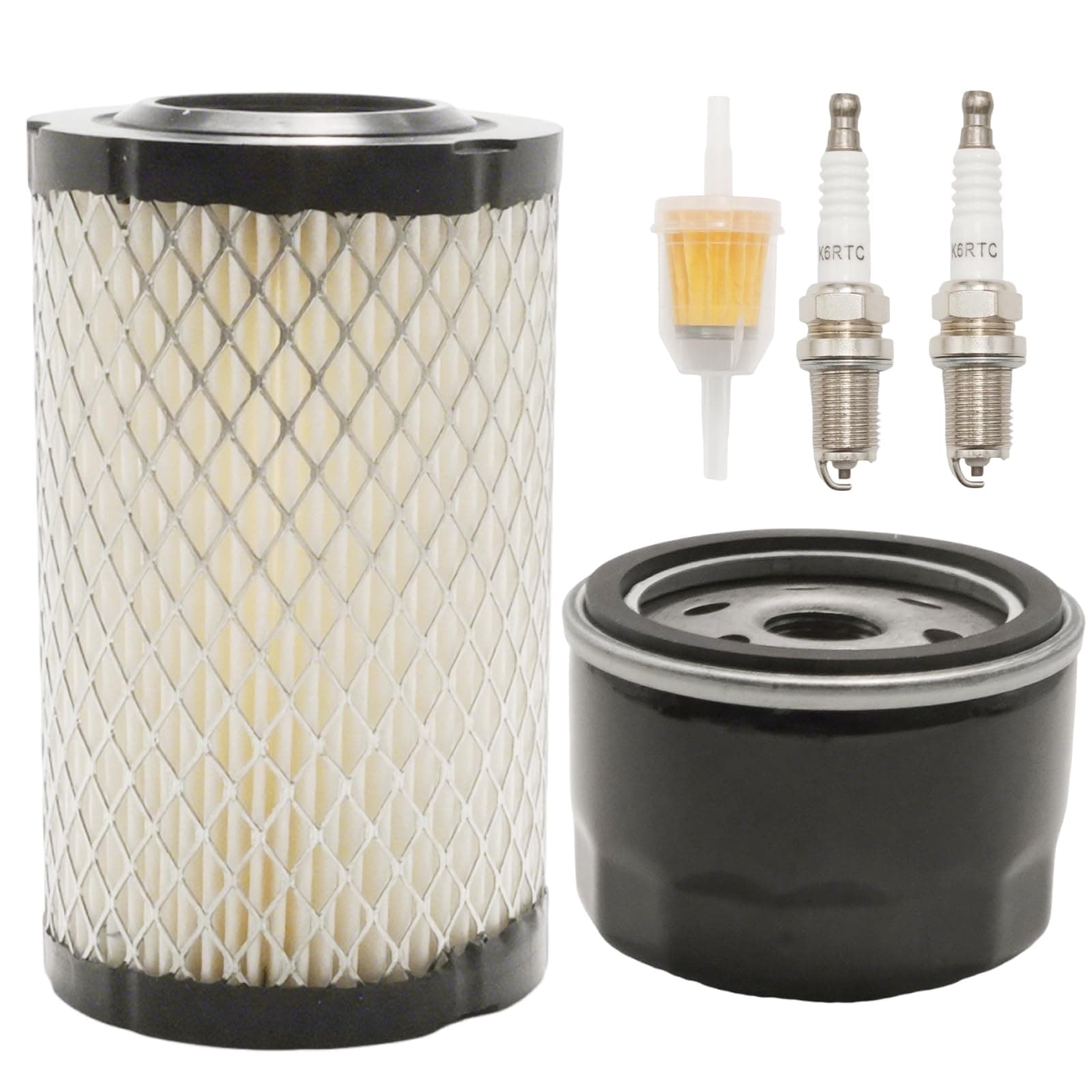 laffoonparts 796031 Air Filter Tune Up Kit, Replacement for B & S 492932 591334 696854, for Husqvarna YTA22V46 YTH24V48, for John Deere D100 D110 D125, Lawn Mower Oil Filter