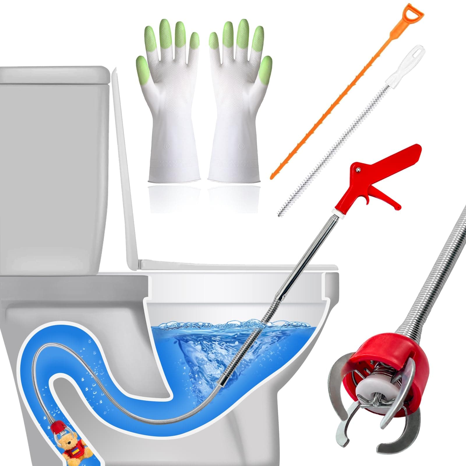 Dipanist Toilet Augers (50inch Toilet Snake)