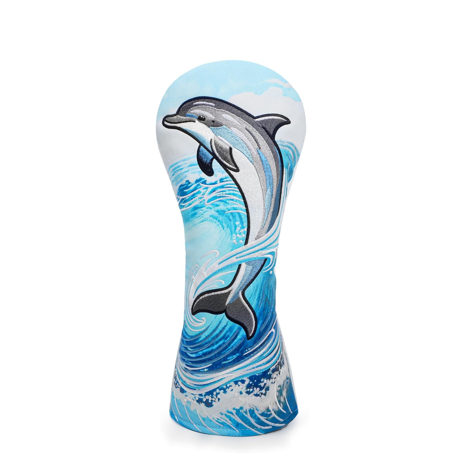 brdejc Golf Club Cover Dolphin Embroidery Driver Covers Fariway Wood Headcover Hybrid Covers Leather Golf Headcover for Men Women Gift(for Fariway Wood)