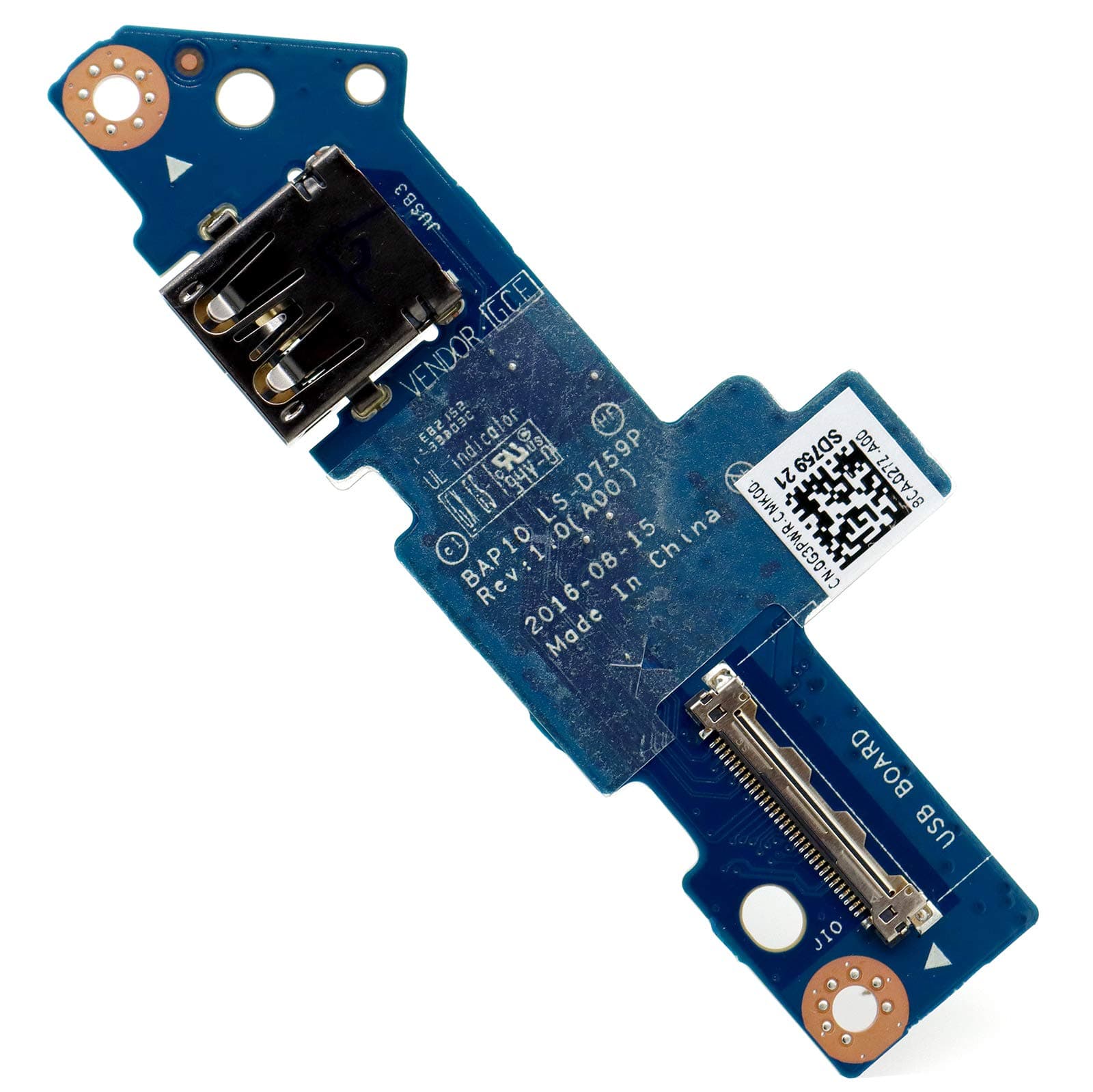 Deal4GO USB Port Board IO Circuit Module with Cable Replacement for Dell Alienware 17 R4 17 R5 LS-D759P G3PWR