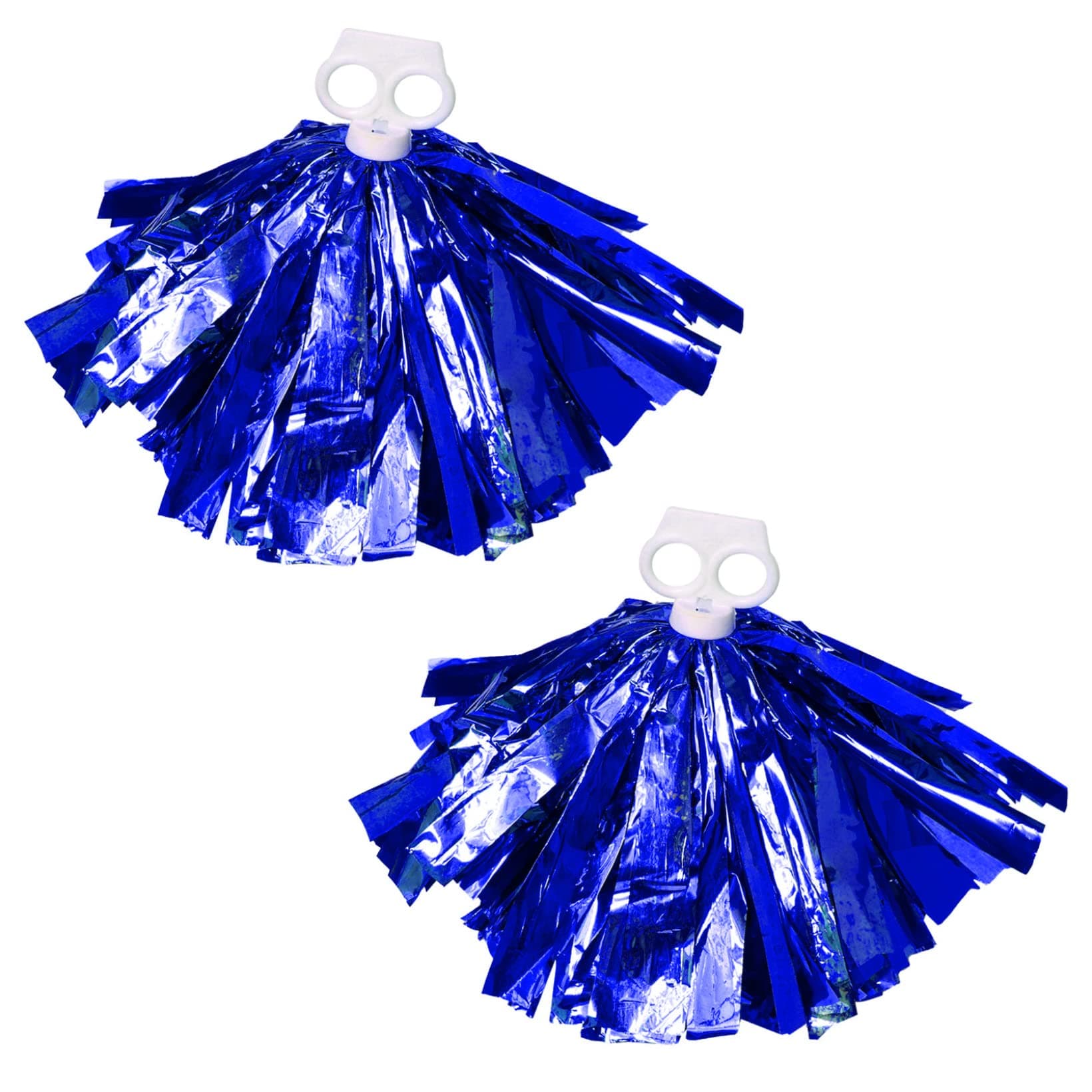 JanJean 2 Packs Cheerleading Pom Poms with Handle Carnival Party Sports Meeting Dance Pompoms Cheer leader Props Blue One Size